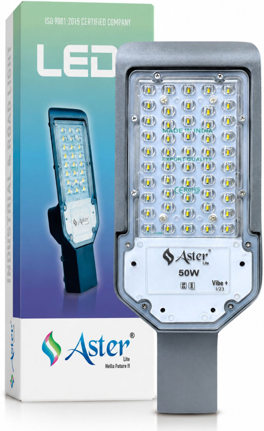 ASTER LITE Vibe+ 50W LED Street IP66 Waterproof (Pack of 1) Street Light Outdoor Lamp (White) - Image 1