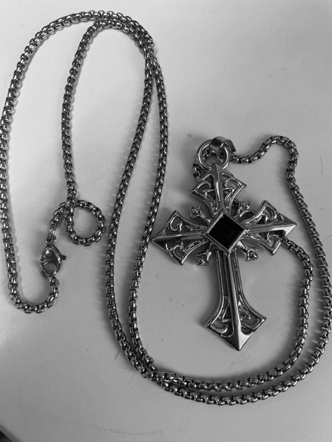 Ennyg acessories Silver Crystal Stainless Steel, Steel, Alloy, Crystal Pendant - Image 1