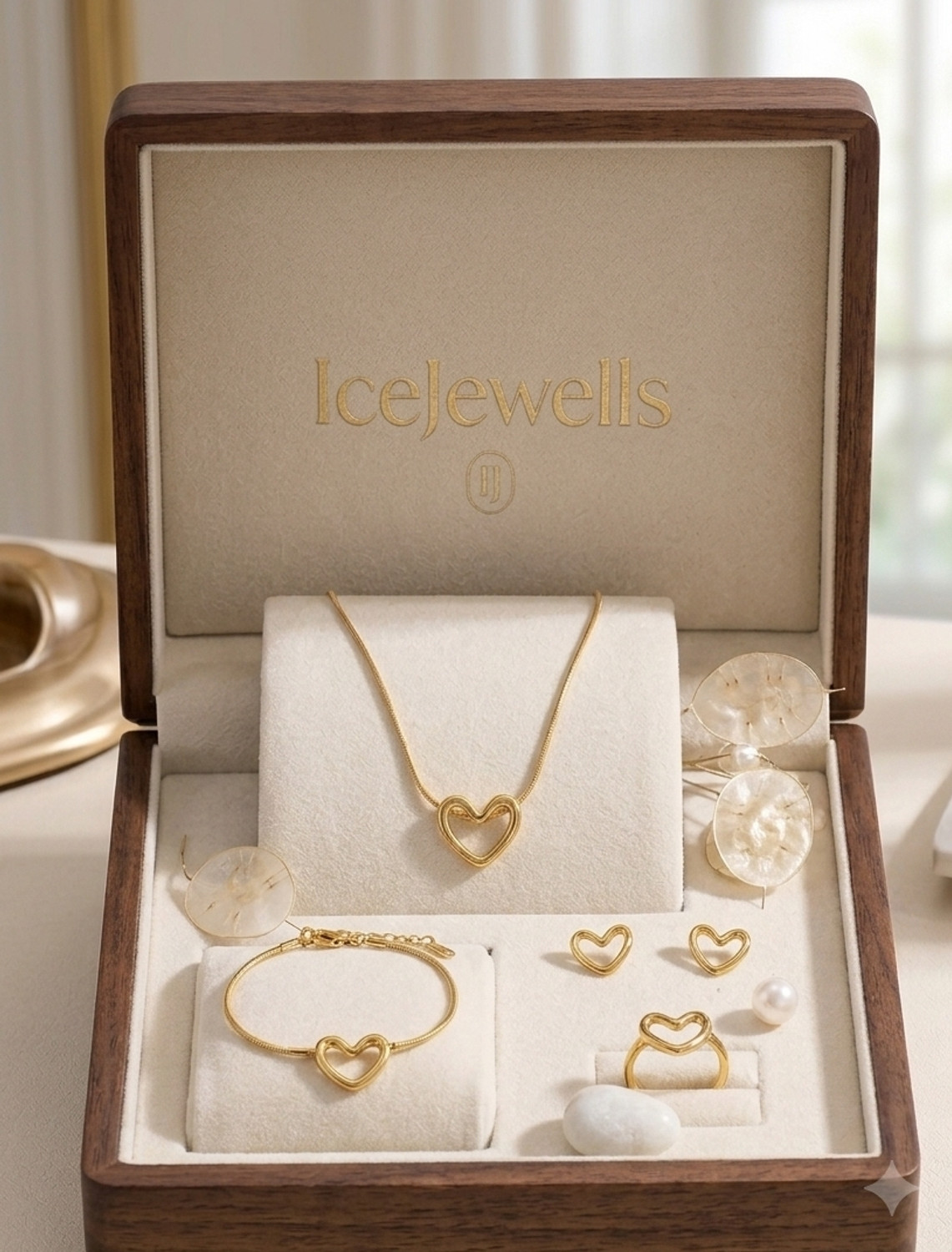 SASHAA Open Heart Full Set Gold-plated Stainless Steel - Image 1