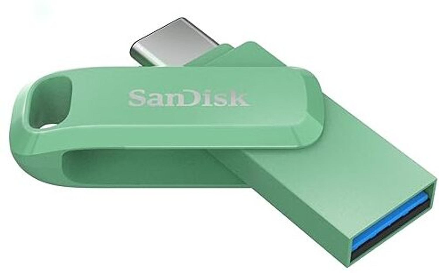 SanDisk SDDDC3-128G-I35AG / Mobile Dual Drive / 400 Mbs 128 GB OTG Drive Compatible with Desktop Computer, Laptop, Mobile, Tablet, Television USB 3.1 Plastic Case (Green, Type A to Type C) - Image 1