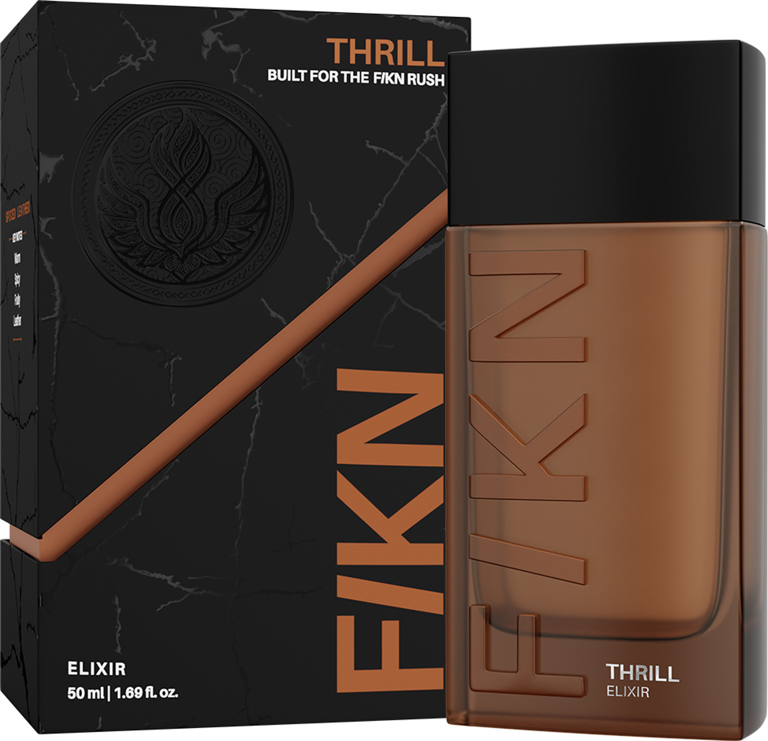 FIKN THRILL Spicy Leather Elixir Perfume for Men, 30%+ Oil Concentration Long Lasting Perfume - 50 ml (For Men) - Image 1