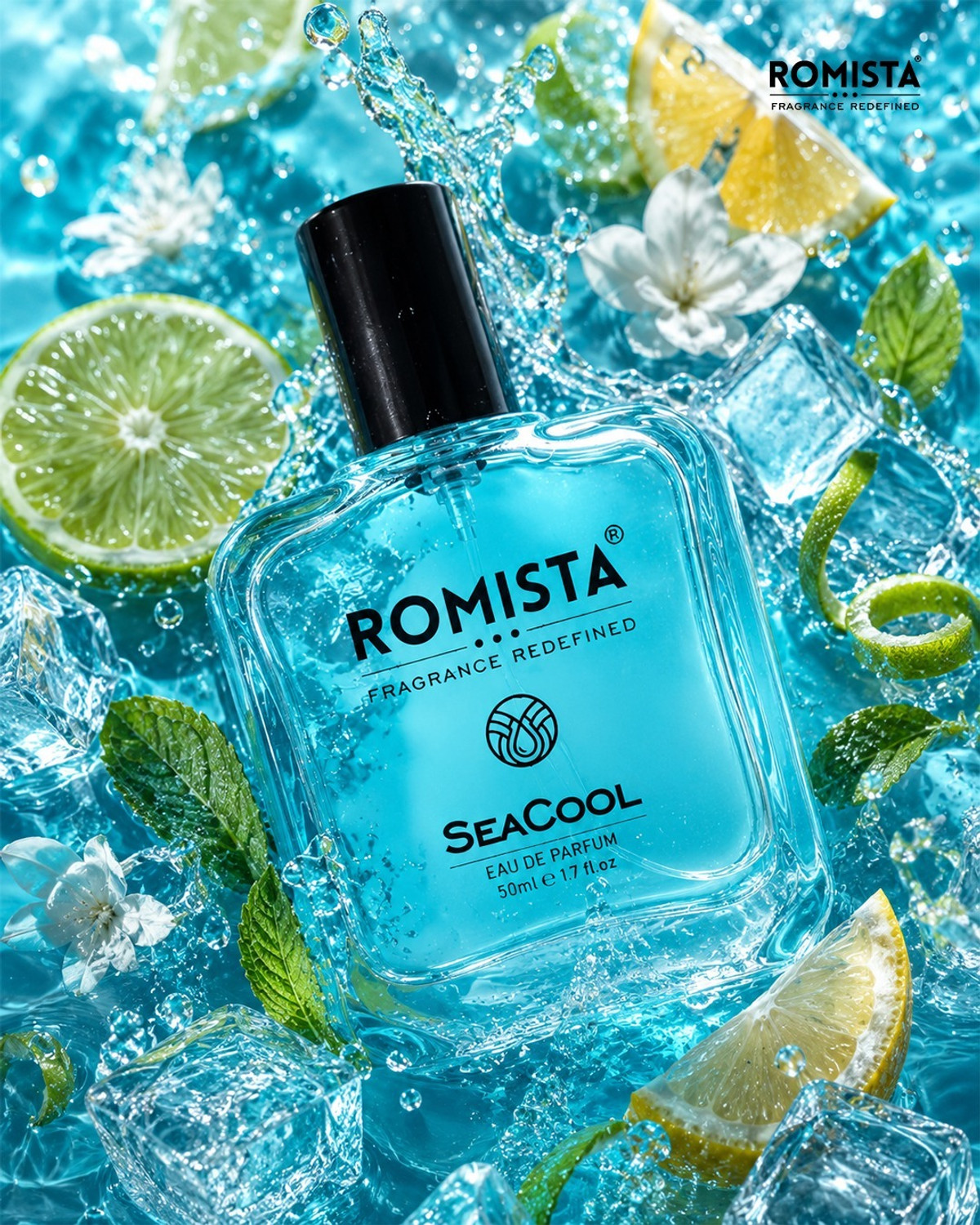 Romista Sea Cool | Long Lasting Perfume | Best Aqua Perfume for Gifting Eau de Parfum - 50 ml (For Men & Women) - Image 1