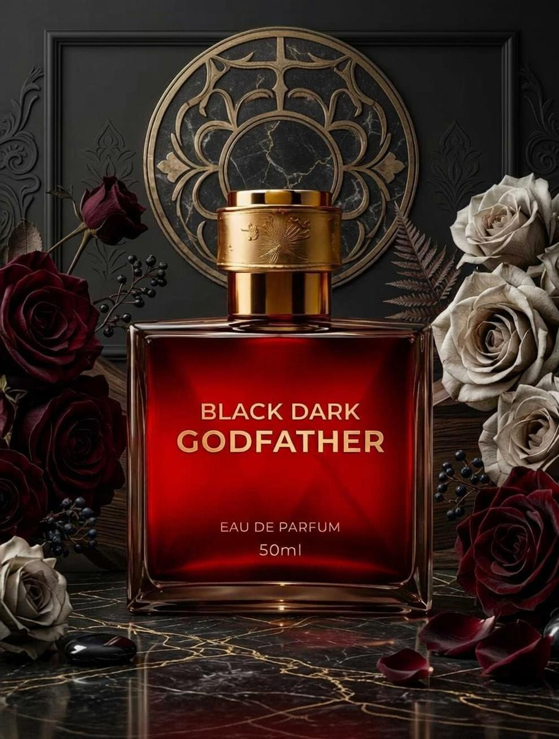BLACK DARK GOD FATHER PERFUME MEN Eau de Parfum - 50 ml (For Men) - Image 1