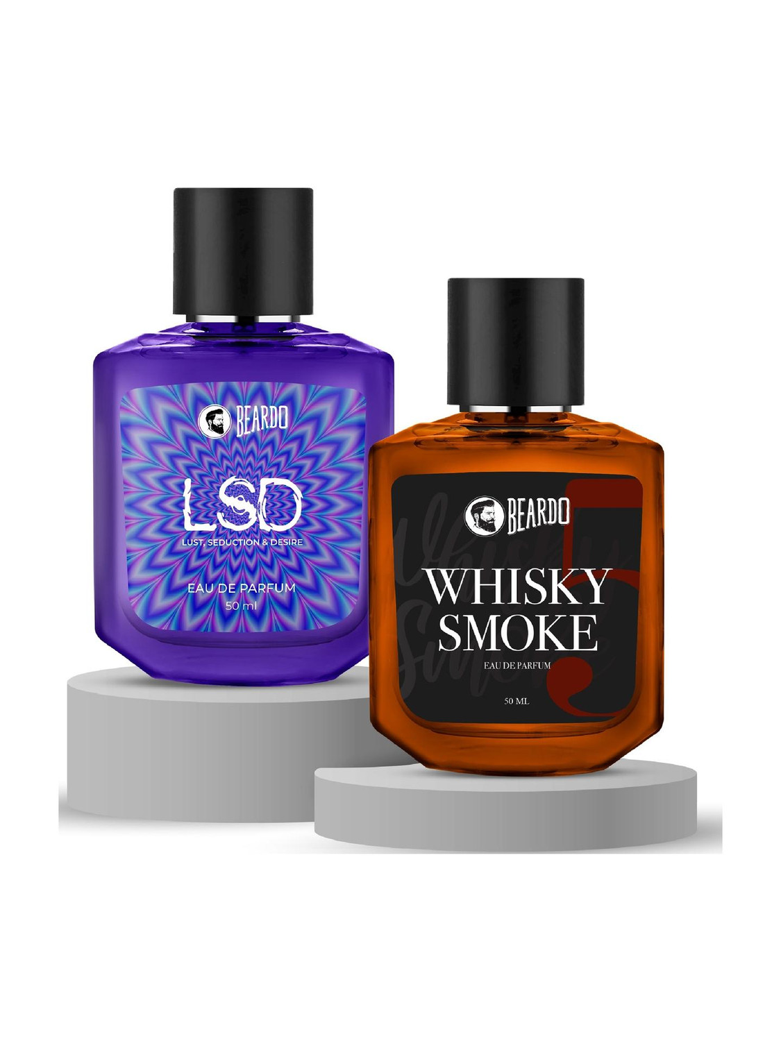 Buy BEARDO Whiskey Smoke & LSD EDP Pack of 2 · 100 ml (200 ml total) - Image 1