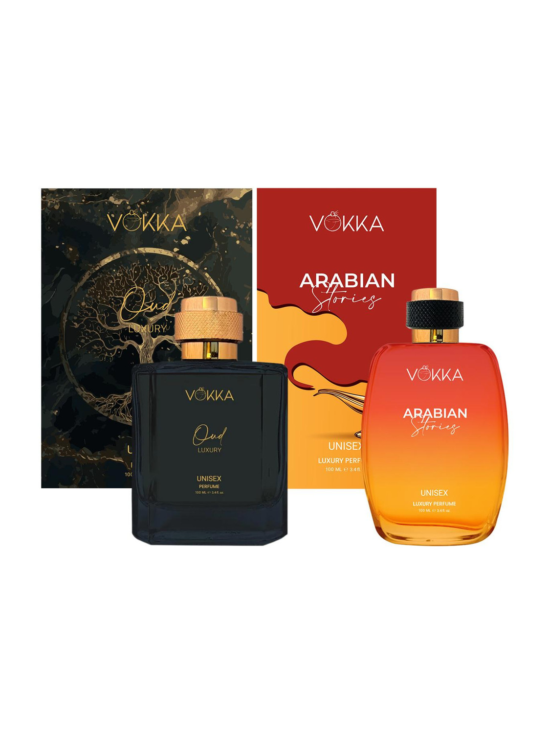 VOKKA Oud & Arabian Stories 100ml Each Luxury Long Lasting EDP Fragrance For Gift Eau de Parfum - 200 ml (For Men & Women) - Image 1
