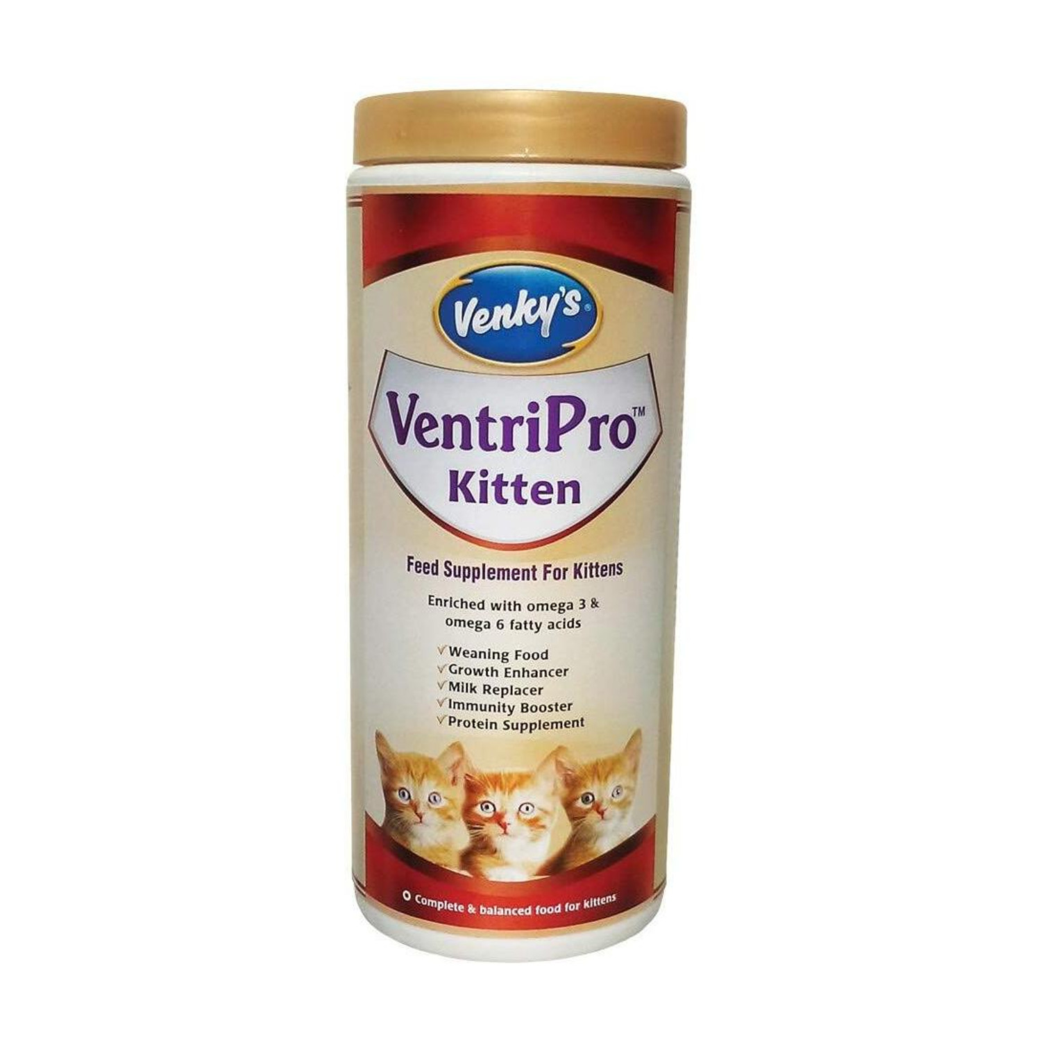 VentriPro KITTEN Milk Replacement Powder Feed Supplement for Young Kittens Milk 0.2 kg Dry Young, New Born Cat Food - Image 1