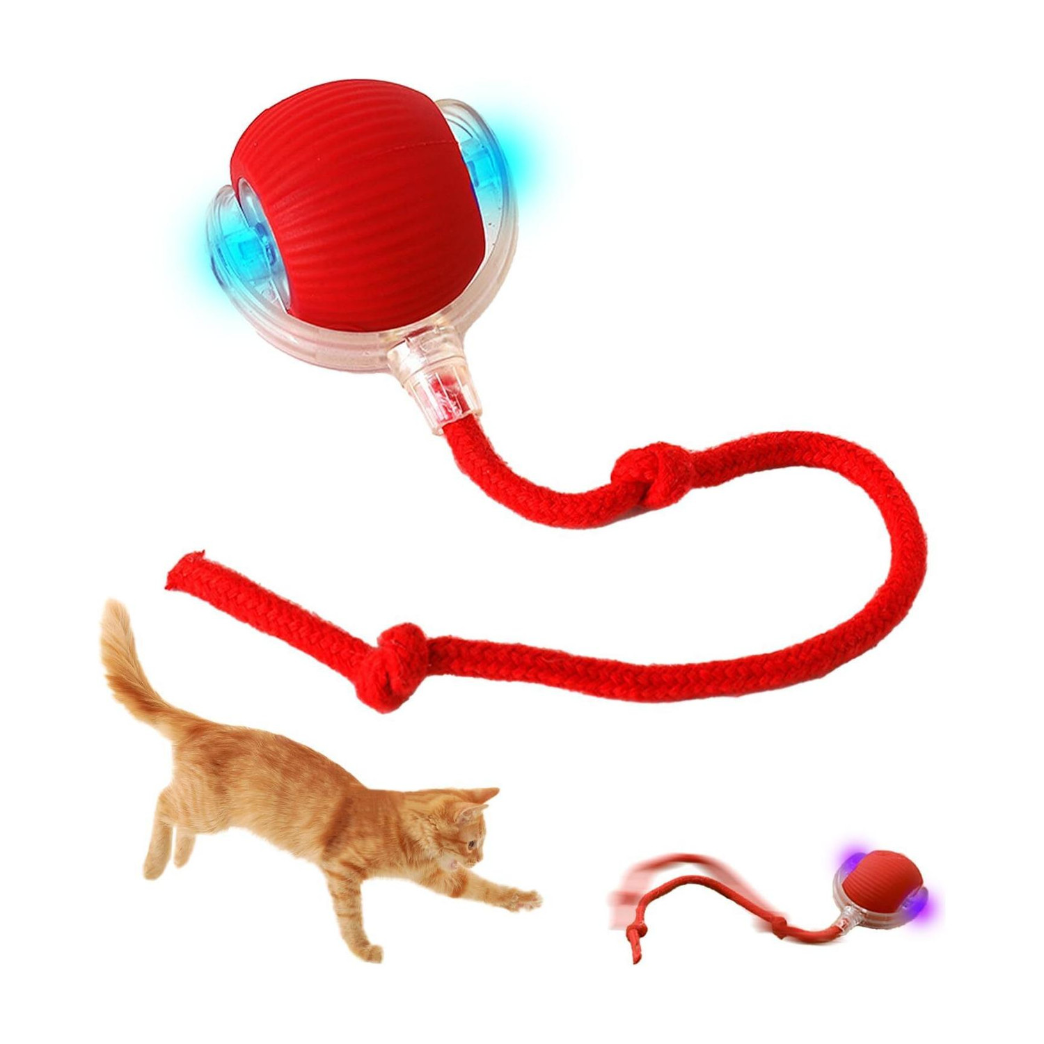 Buszbo 360Â° Interactive Dog, Cat Toys Ball, Electric Rolling Ball Automatic Moving Ball Silicone Ball For Dog & Cat - Image 1