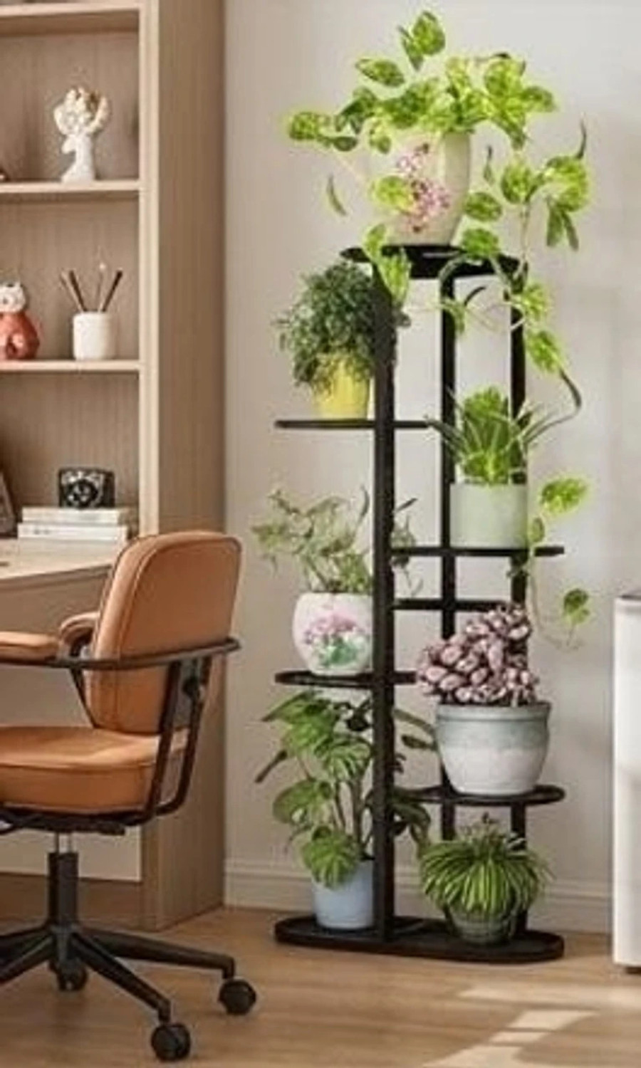 carvedcreation Luxury Metal Tier 7 Potted Plant Stand Multiple Flower Pot Holder Plant Container Set (Metal) - Image 1
