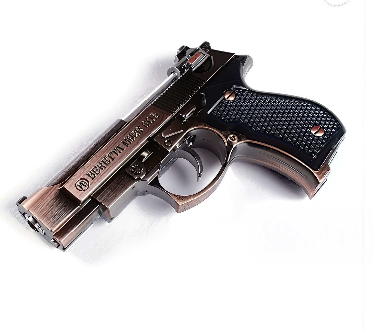 ChoudhryTrade Refillable Gun-Shaped Lighter Brown - Image 1