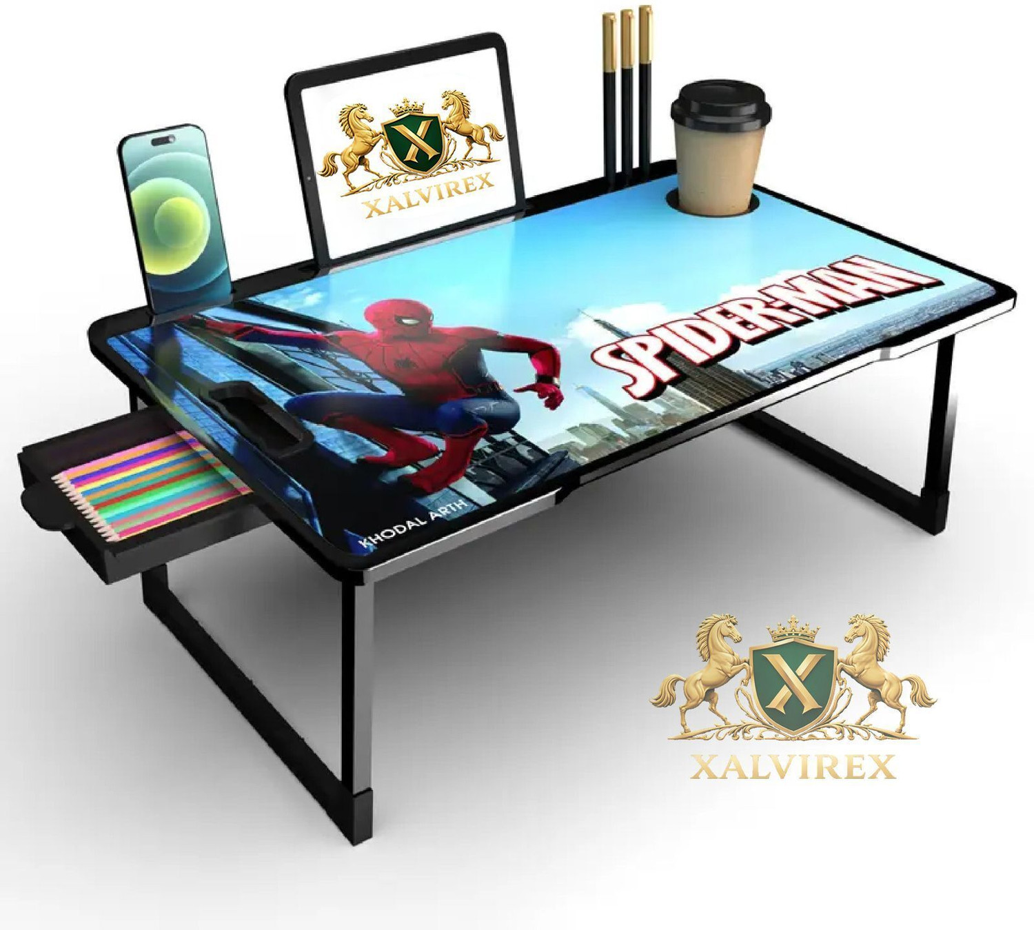 XALVIREX Spiderman Plastic Study Table, Pre-assembled - Image 1