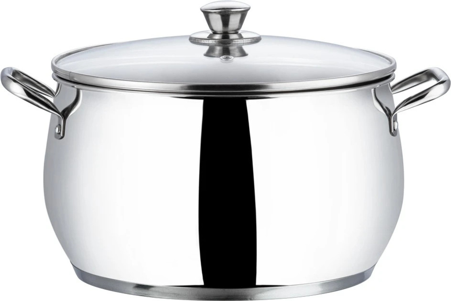 VINOD Stainless Steel Almaty Saucepot 20cm 4L with Glass Lid - Image 1