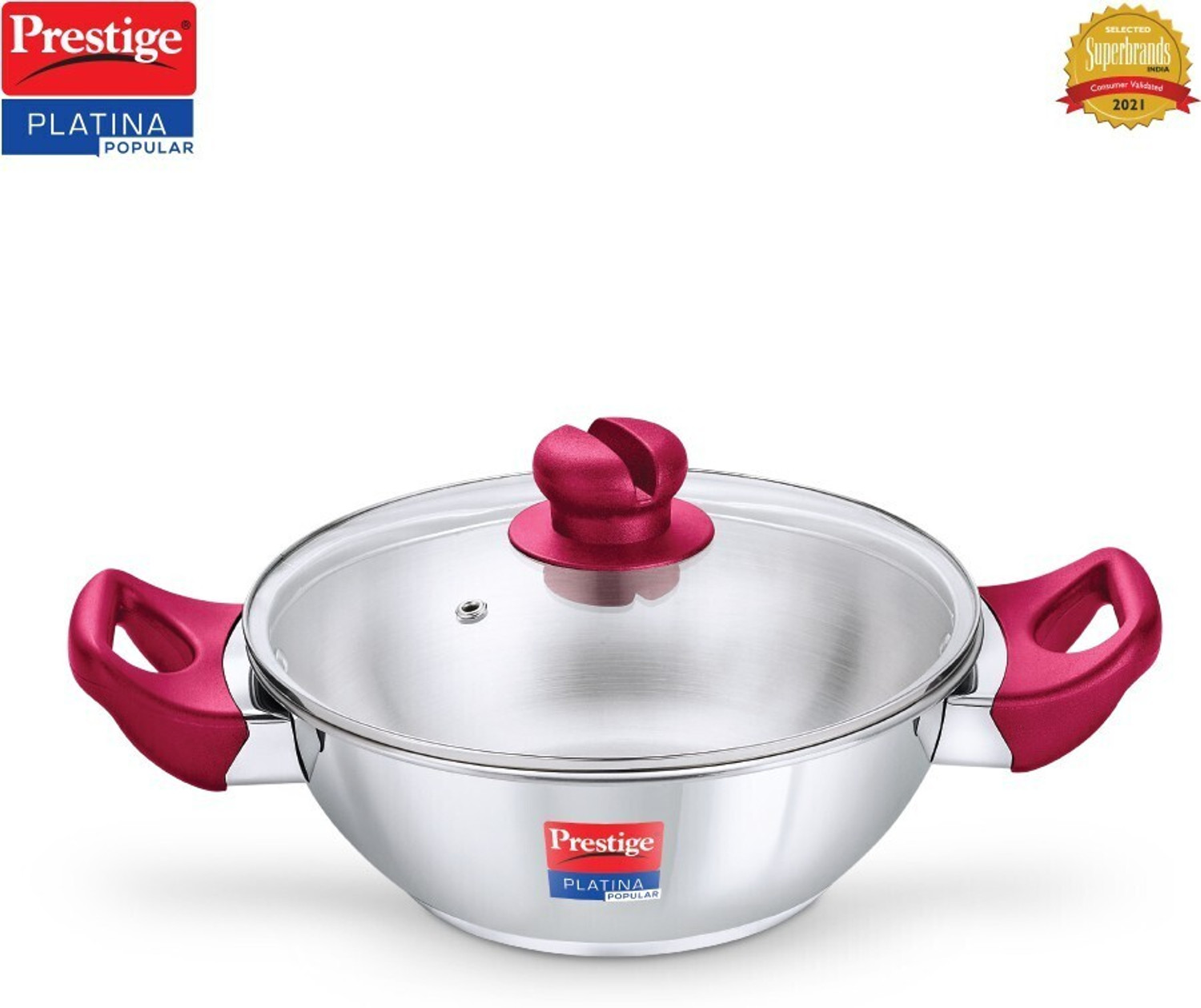 Prestige Platina Popular Kadhai 24 cm with Lid - Image 1