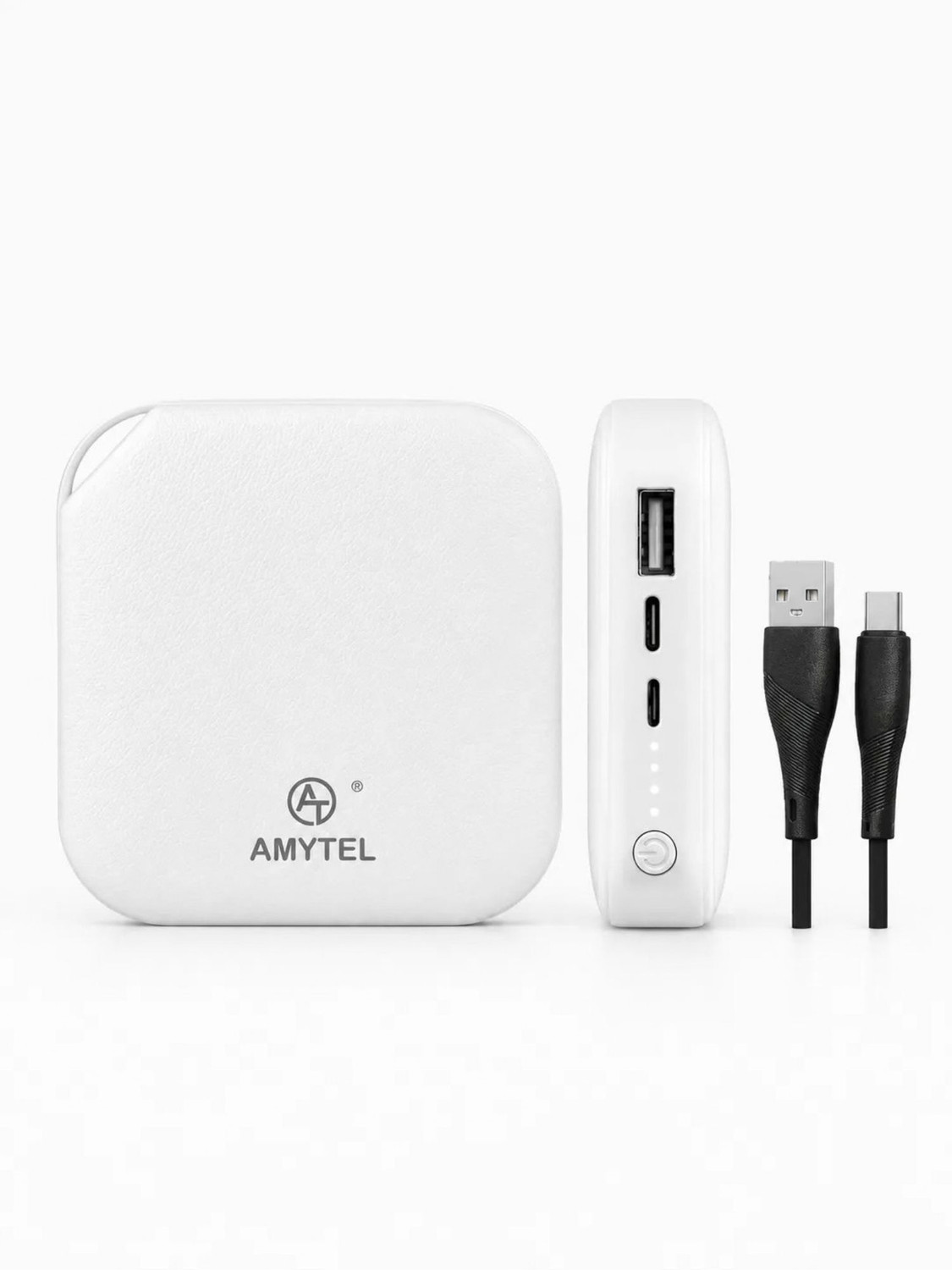 AMYTEL 7050 mAh 5 W Mini Pocket Size Power Bank (White, Lithium-ion, Power Delivery 2.0, Power Delivery 3.0, Quick Charge 2.0, Quick Charge 3.0 for Laptop, Mobile, Smartwatch, Smartband, Speaker, Tablet, Trimmer) - Image 1