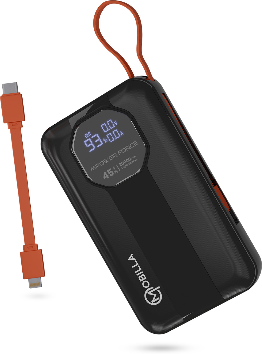 Mobilla 20000mAh 45W Power Bank Black - Image 1
