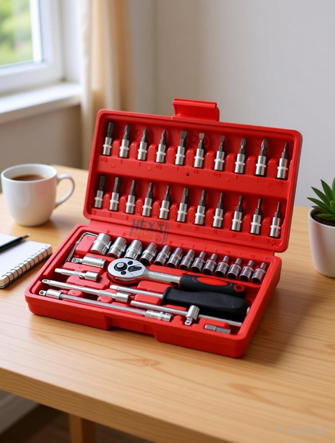 romj 46 in 1 Pcs Tool Kit & Screwdriver and Socket Set Hand Tool Kit (46 Tools) - Image 1