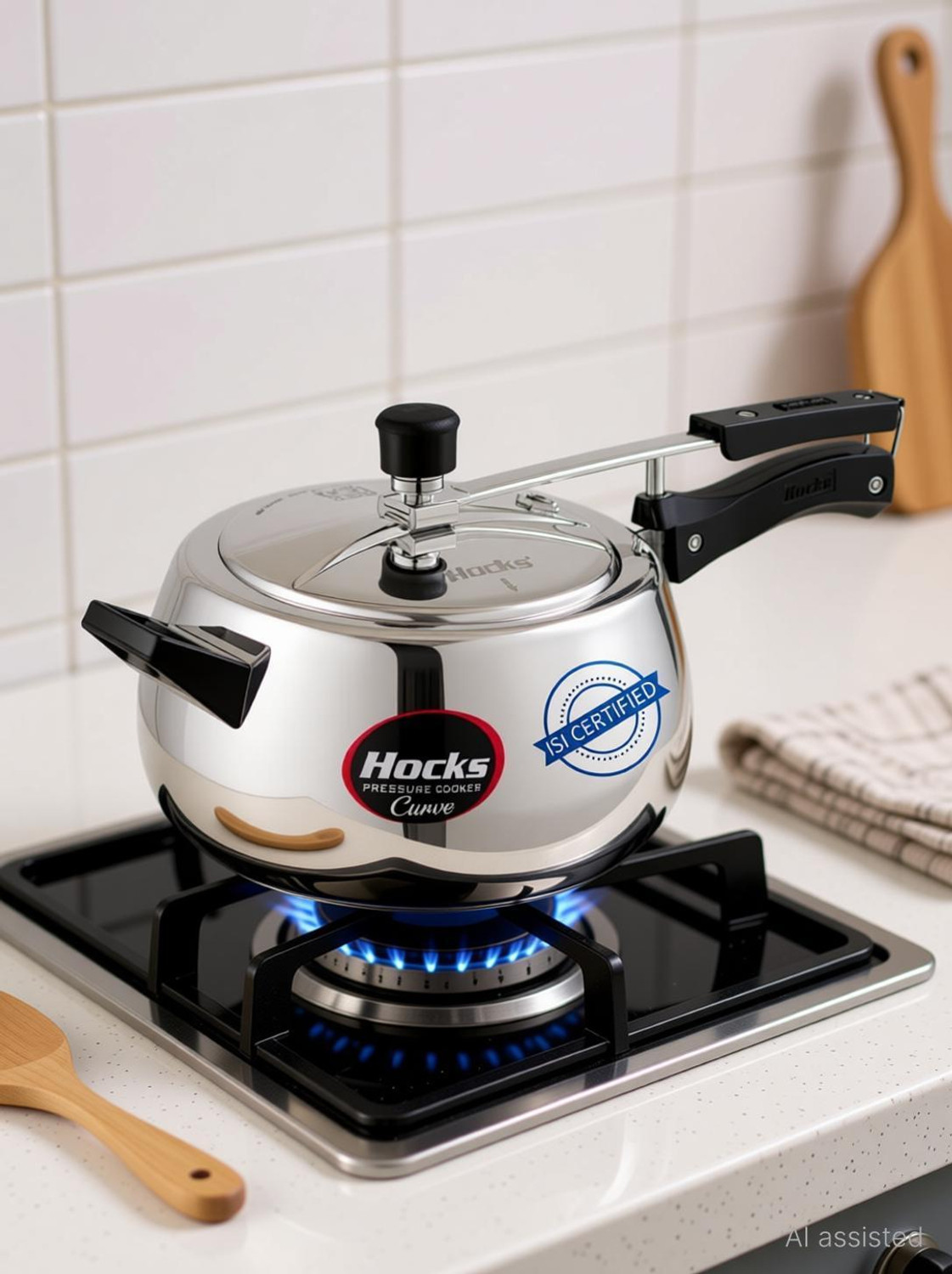 Hocks Curve Inner Lid 5L Induction Pressure Cooker - Image 1