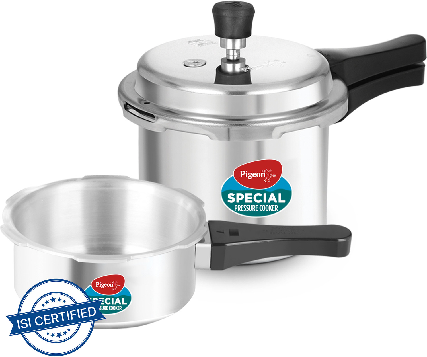 Pigeon Special combi pack 2 L, 3 L Induction Bottom Pressure Cooker (Aluminium) - Image 1