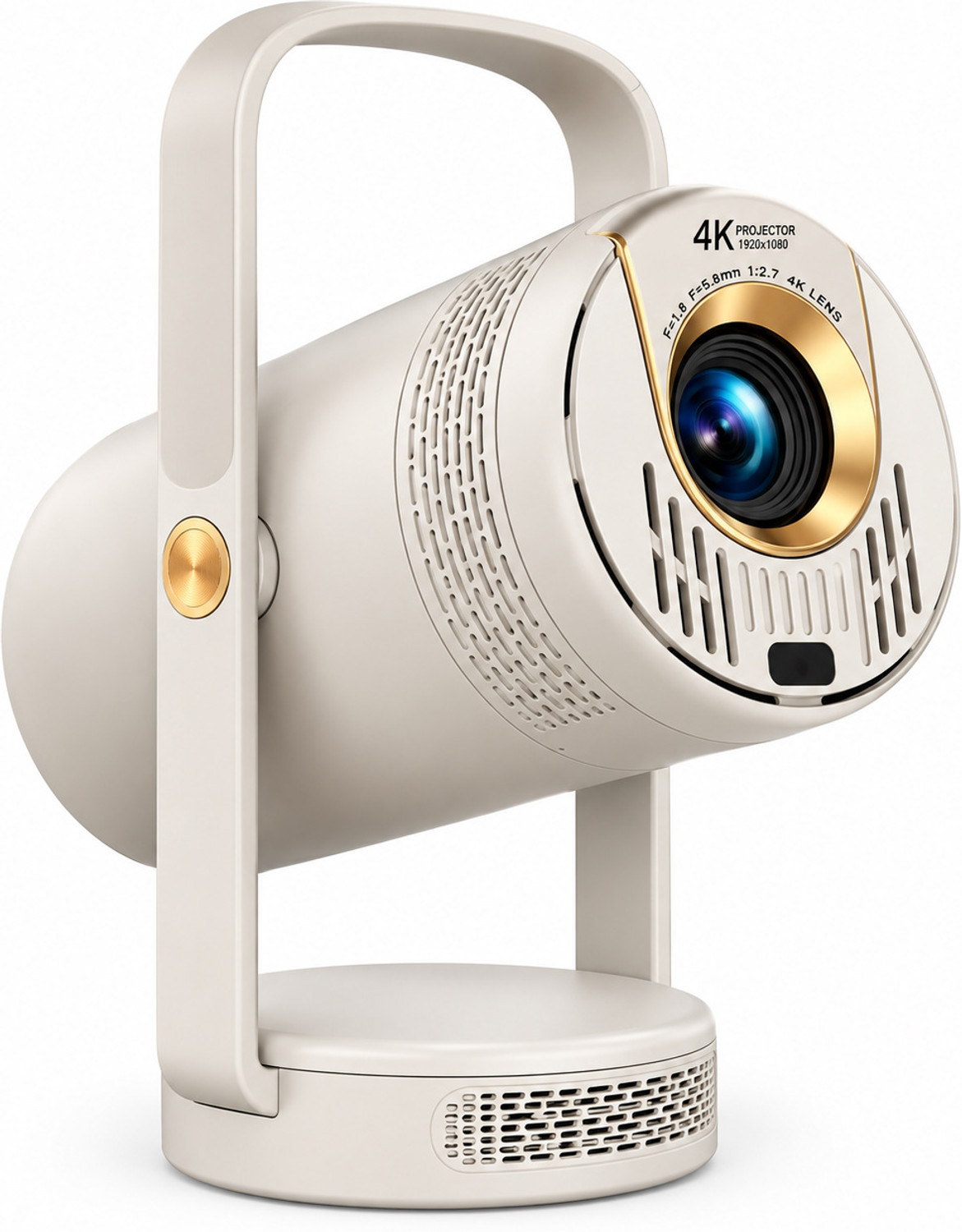 Livato Wibe Plus 4K Native HD Android 14 Projector (Beige) - Image 1