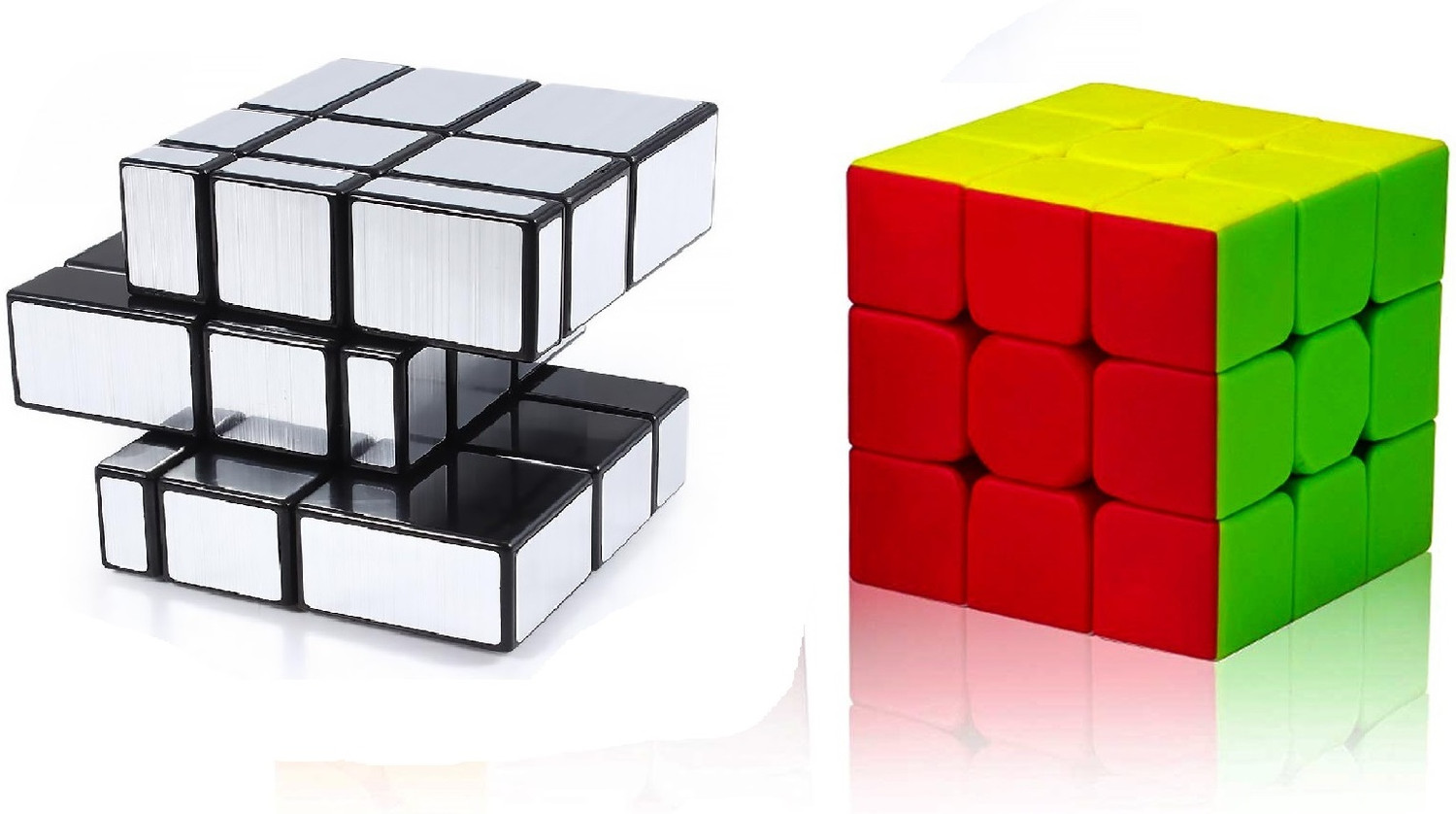 D ETERNAL 3x3 Cube and Silver Mirror Magic Cube Combo (2 Pieces) - Image 1