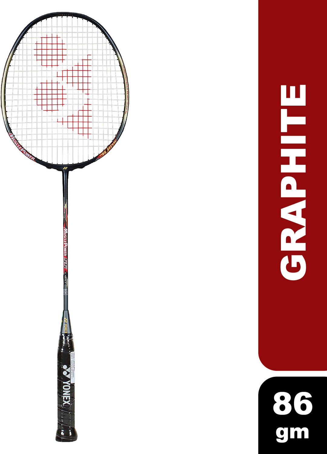 YONEX MP 55 LIGHT Grey Strung Badminton Racquet (86g) - Image 1
