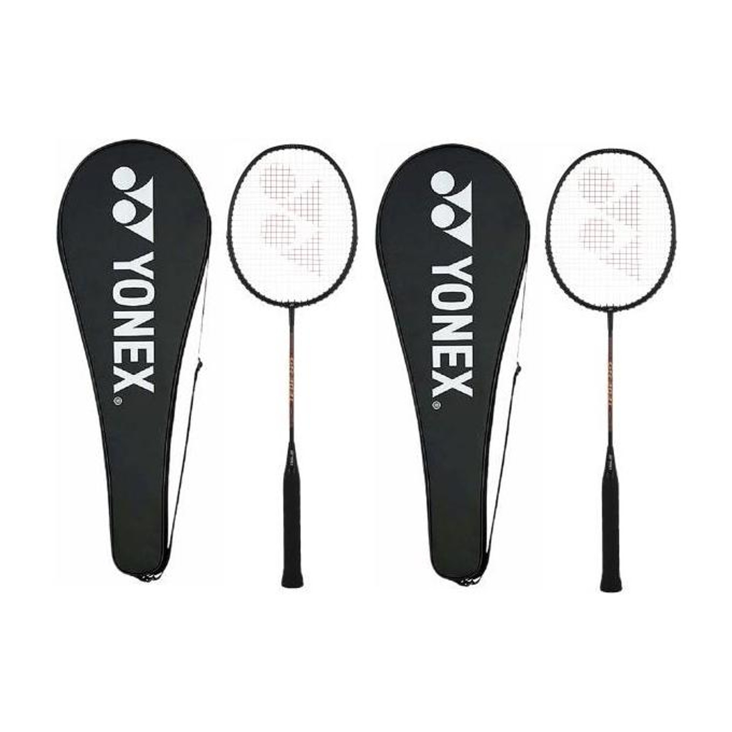 YONEX GR 303i Black Strung Badminton Racquet (Pack of 2, 88g) - Image 1