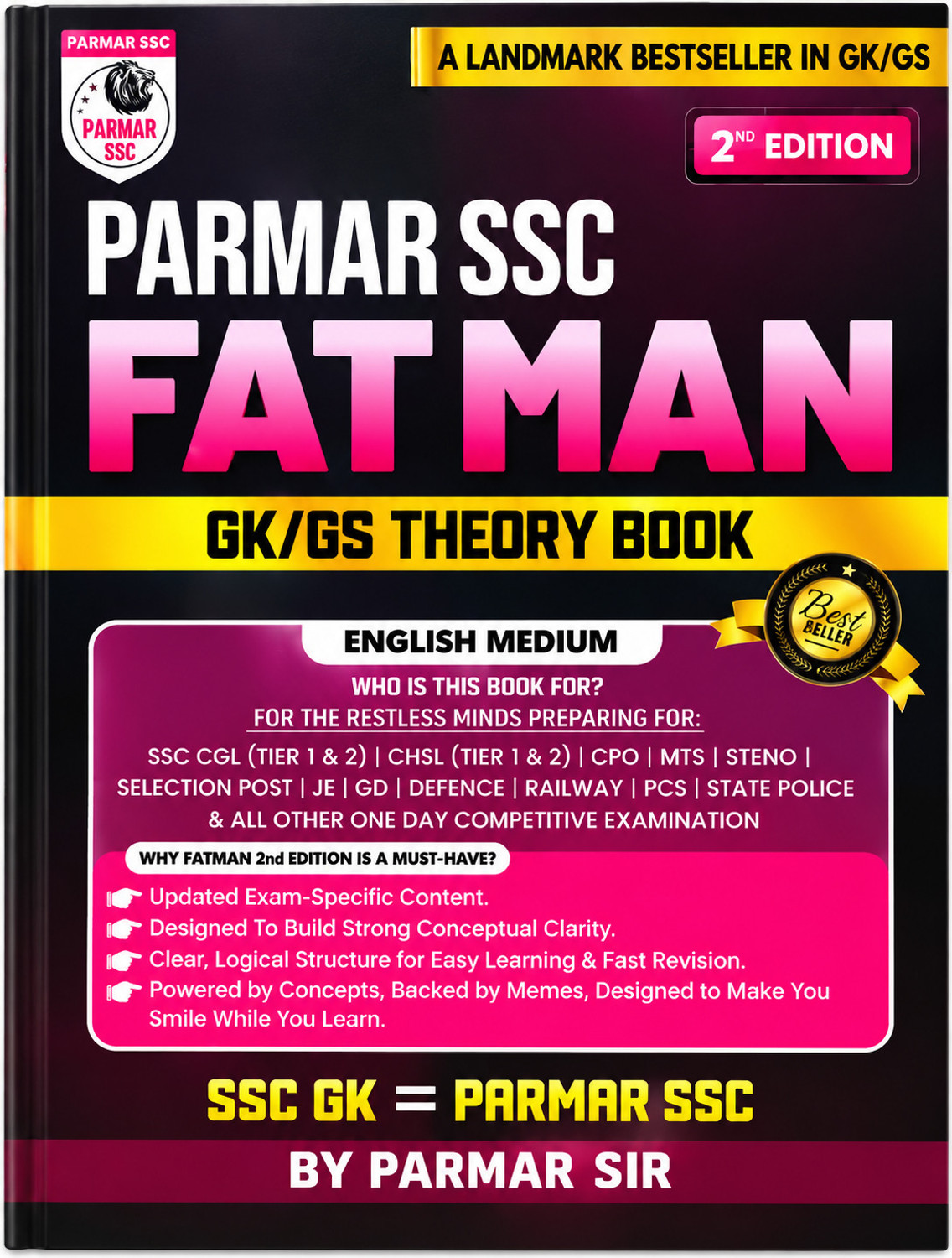 PARMAR SSC Fatman GK/GS Theory Book English 2nd Edition 2026 - Image 1