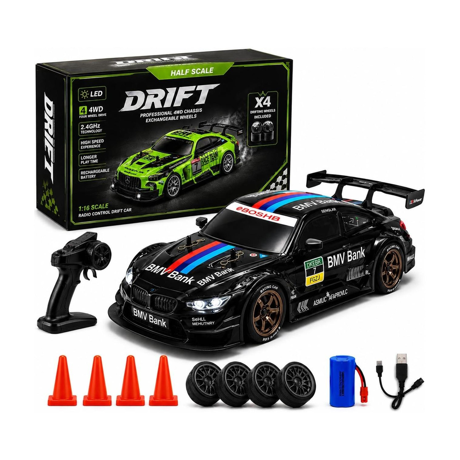 Mini Magic 4X4 RC Drift Car for Adults (Black) - Image 1