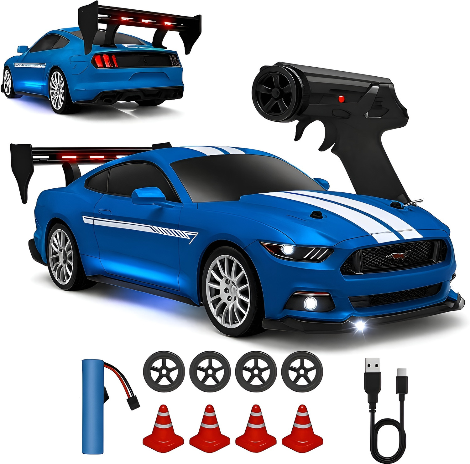 Flytek Rechargeable 4x4 RC Drift Car (Blue) - Image 1