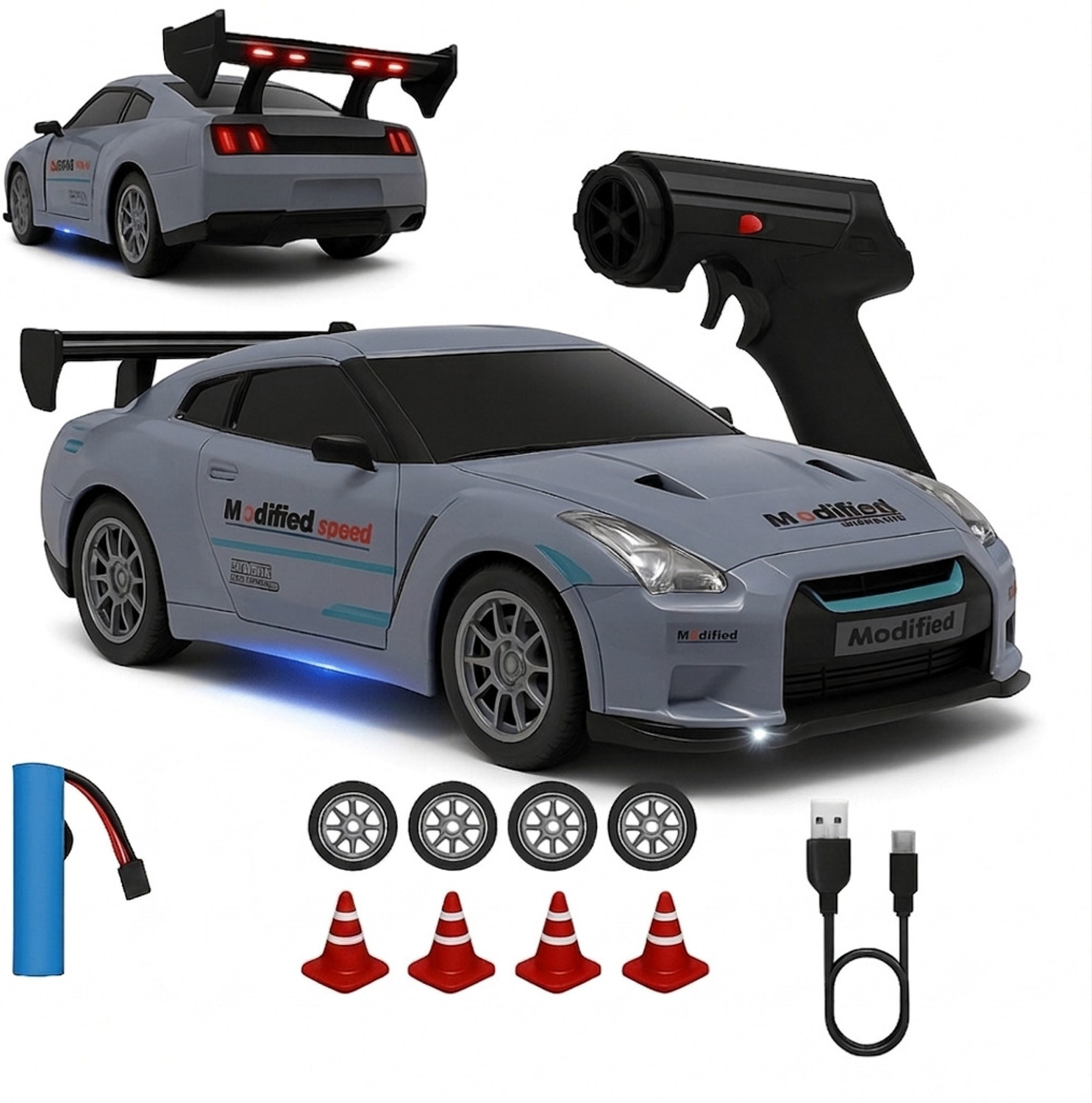 Flytek Drift rc car 4x4 rc drift car 2.4 ghz remote control car 4x4 toy for kids (Multicolor) - Image 1