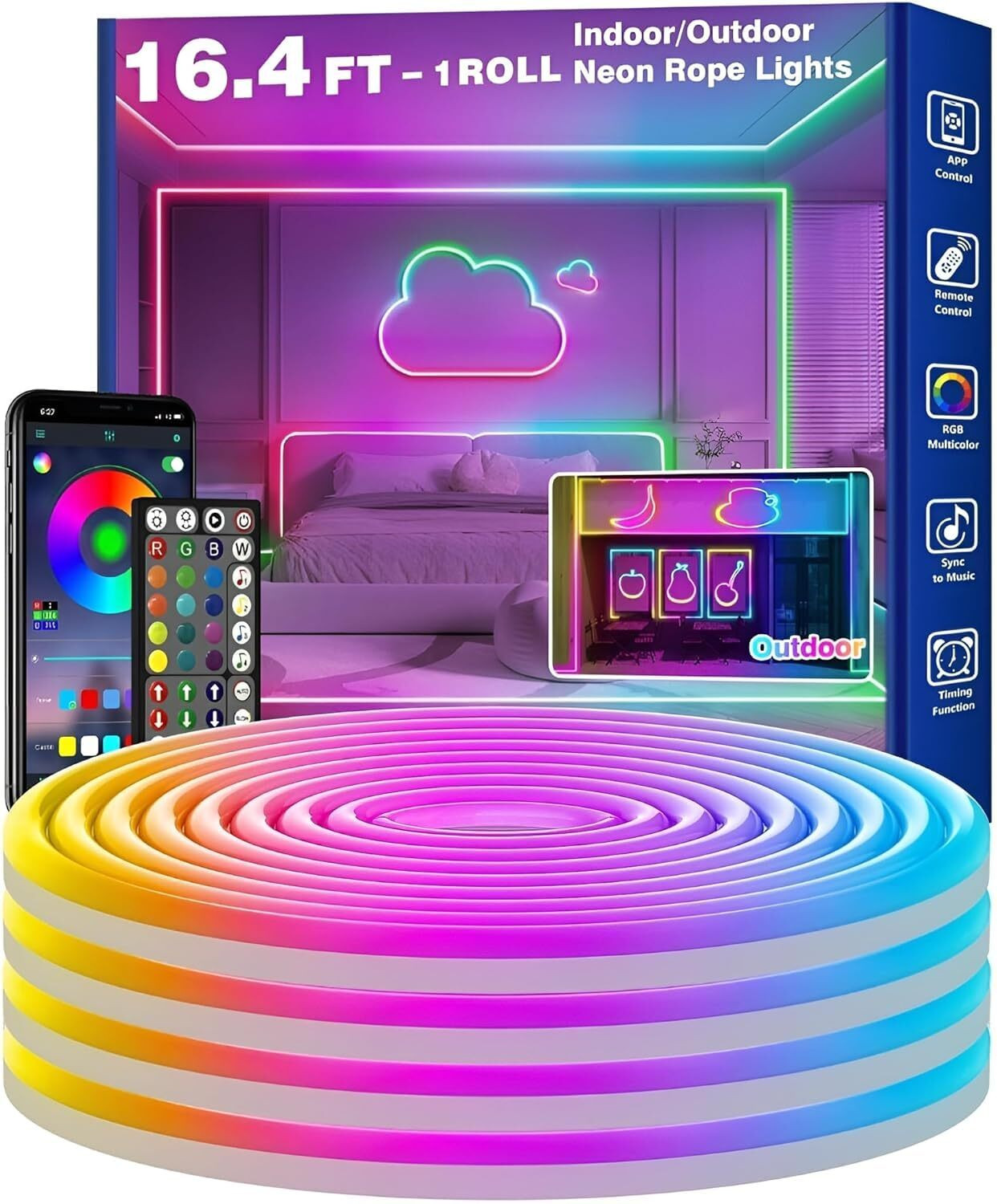 RAYVIX 600 LEDs 5 m Multicolor Color Changing Strip Rice Lights (Pack of 1) - Image 1