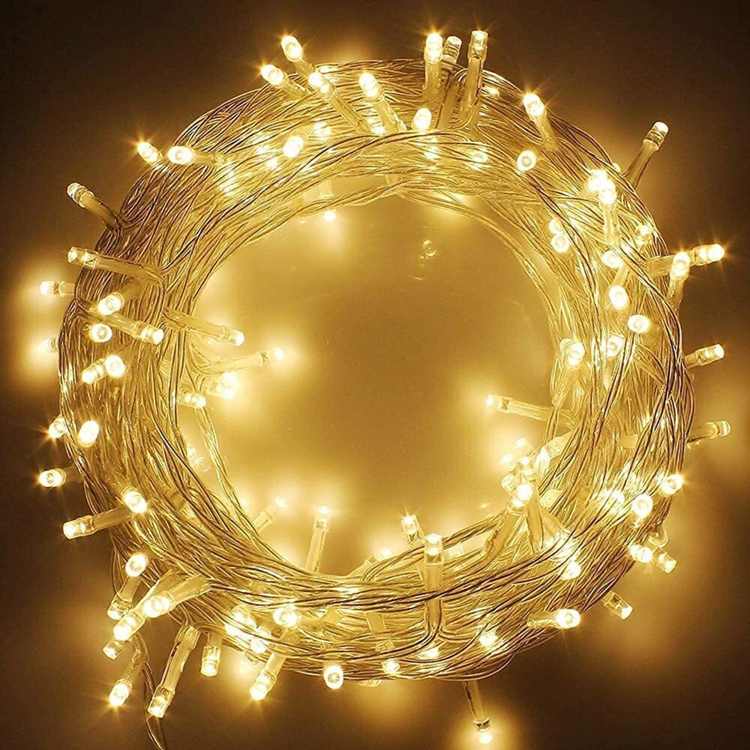 GLOWSPARE 36 LEDs 12 m Yellow Steady Bulb Rice Lights (Pack of 1) - Image 1