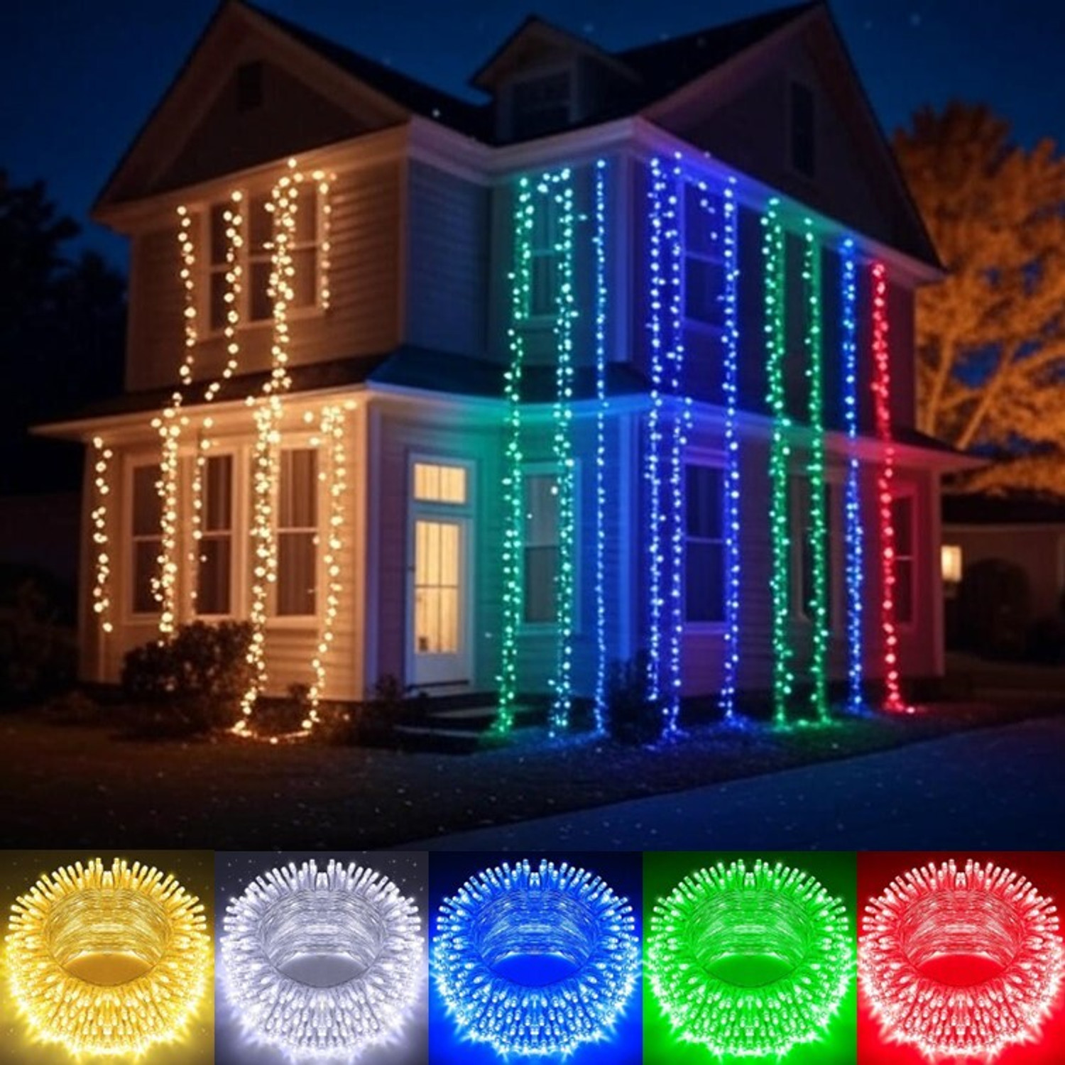 MPROW 40 LEDs 11m Multicolor Rice Lights (Pack of 5) - Image 1