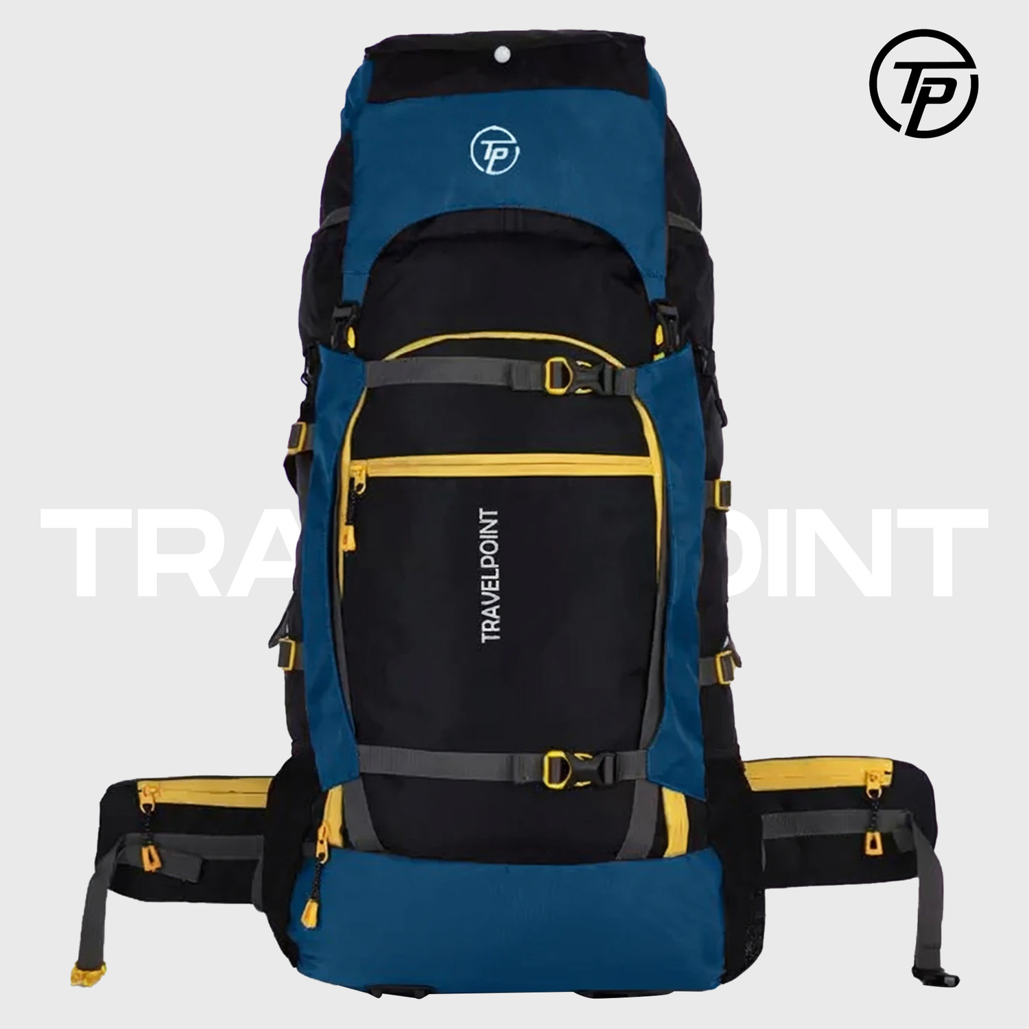 TRAVEL POINT WATERPROOF TREKKING BAG HIKKING BACKPACK FOR OUTDOOR Rucksack - 60 L (Multicolor) - Image 1