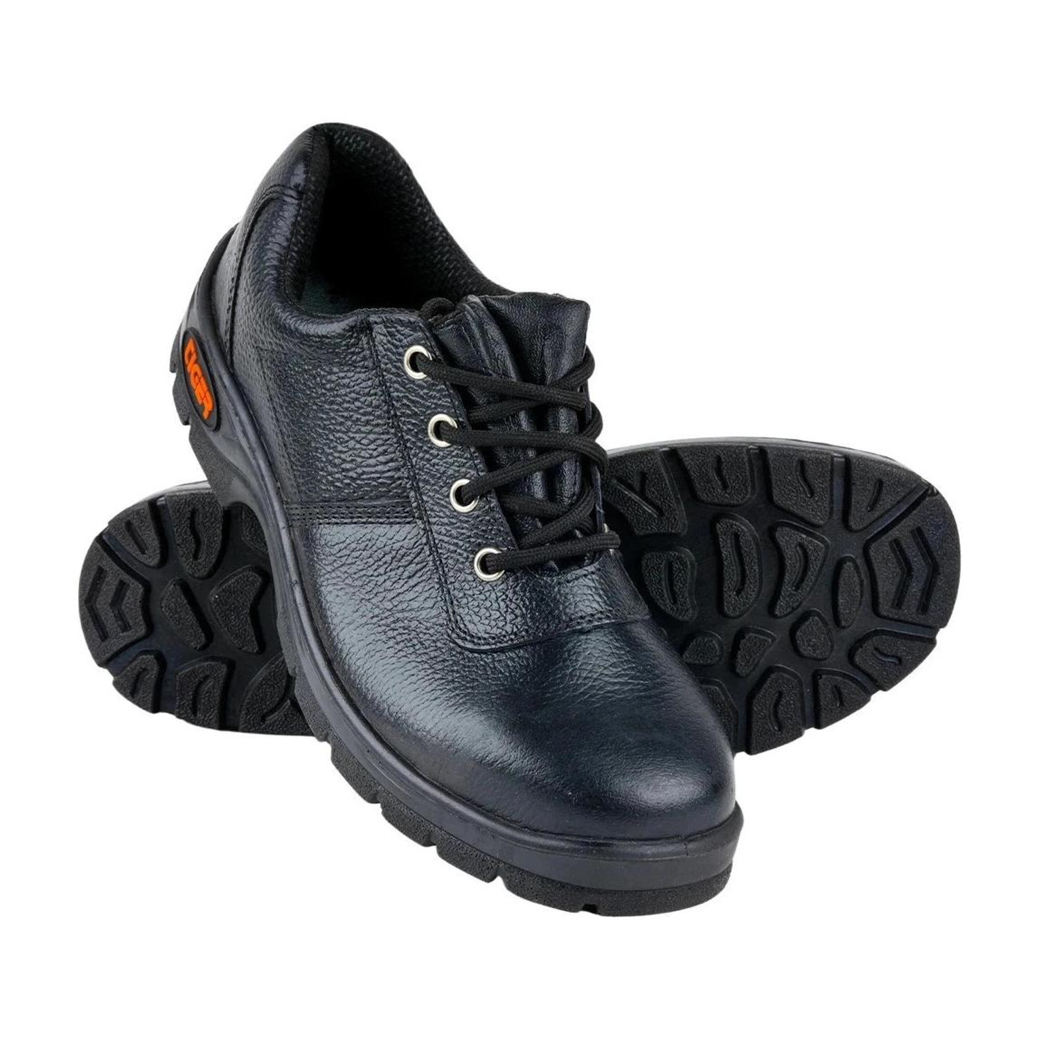 Mallcom Steel Toe Leather Safety Shoe Black S1 Size 7 - Image 1
