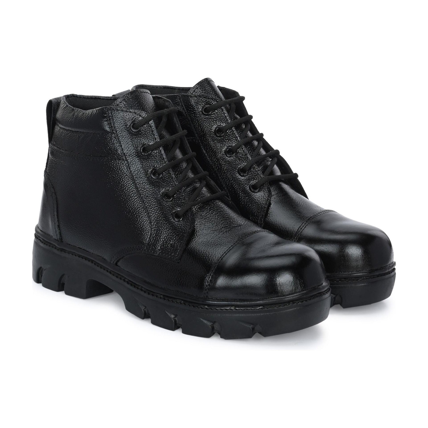 Joker Steel Toe Genuine Leather Safety Shoe (Black, S1, Size 9) - Image 1