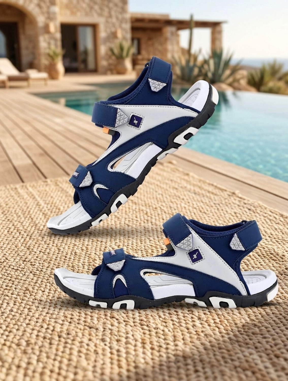 Sparx Men Sandal (Blue, Grey , 7) - Image 1