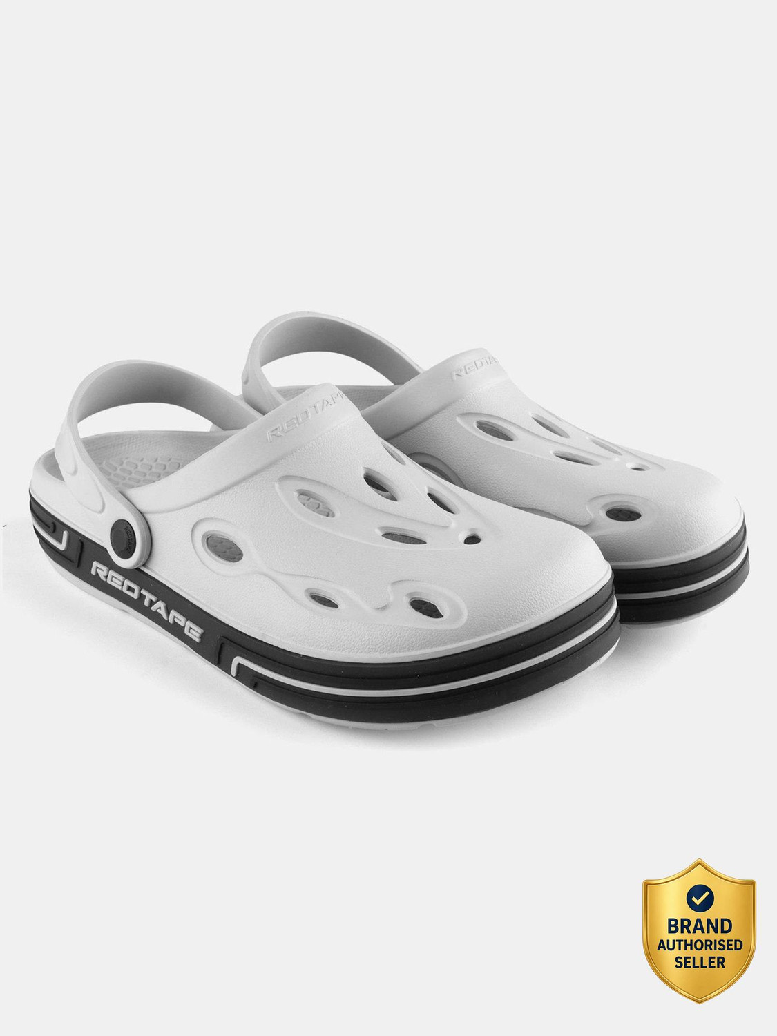 RED TAPE Men Clogs Sandal (White, 7) - Image 1