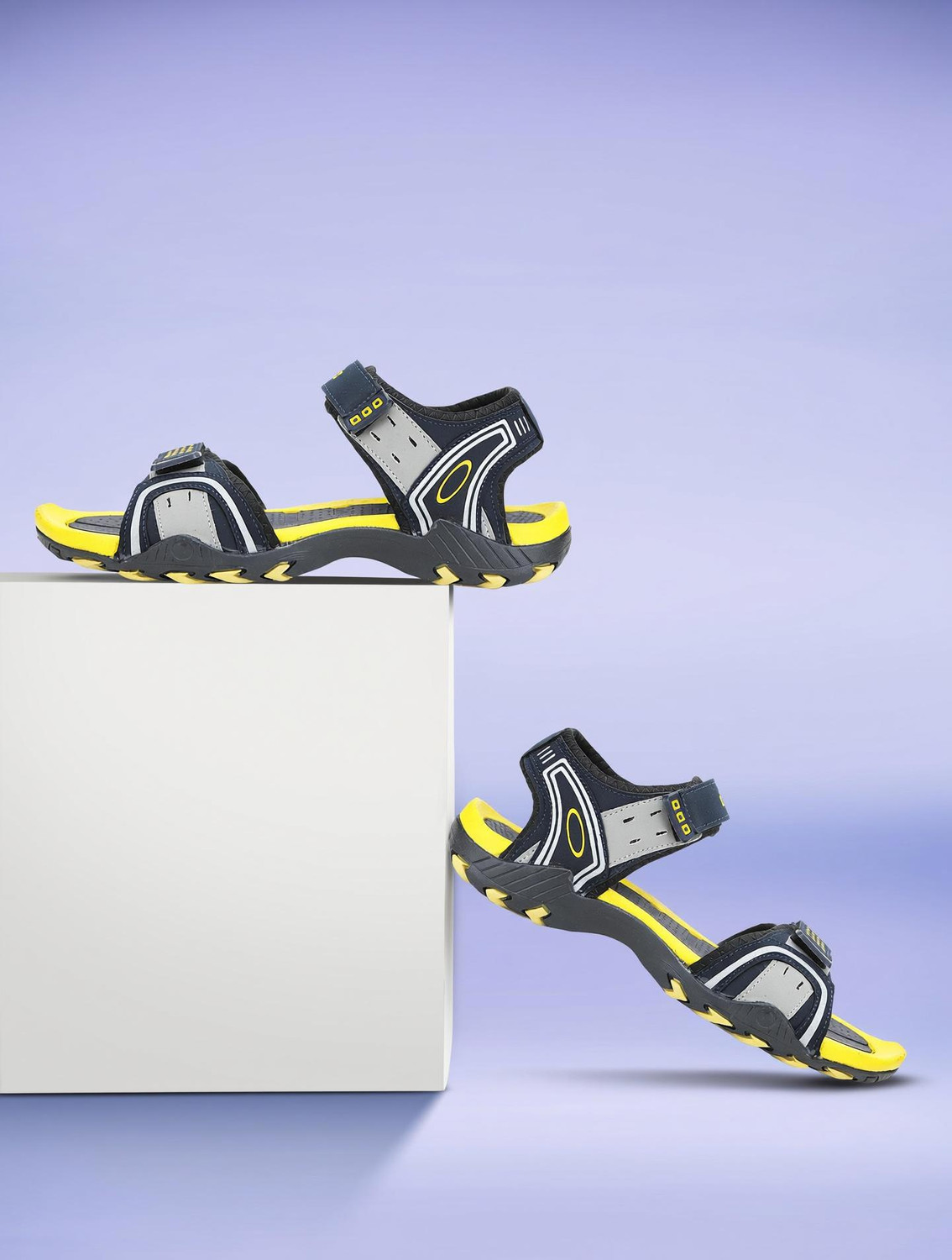 density Men Sandal (Yellow, Black, Grey, 9 UK) - Image 1