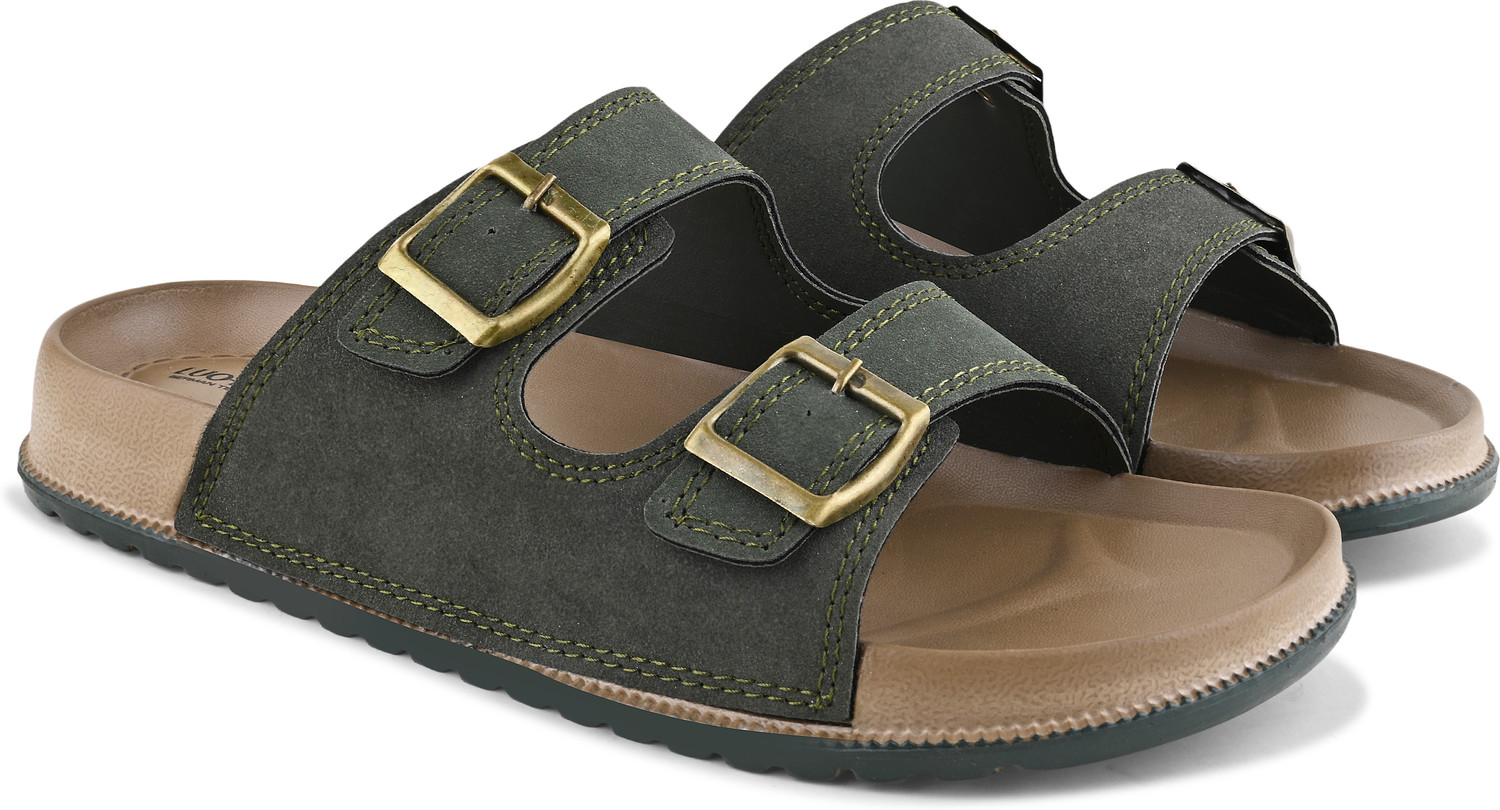 Luo Foam Men Casual Sandal Green Tan Size 9 - Image 1