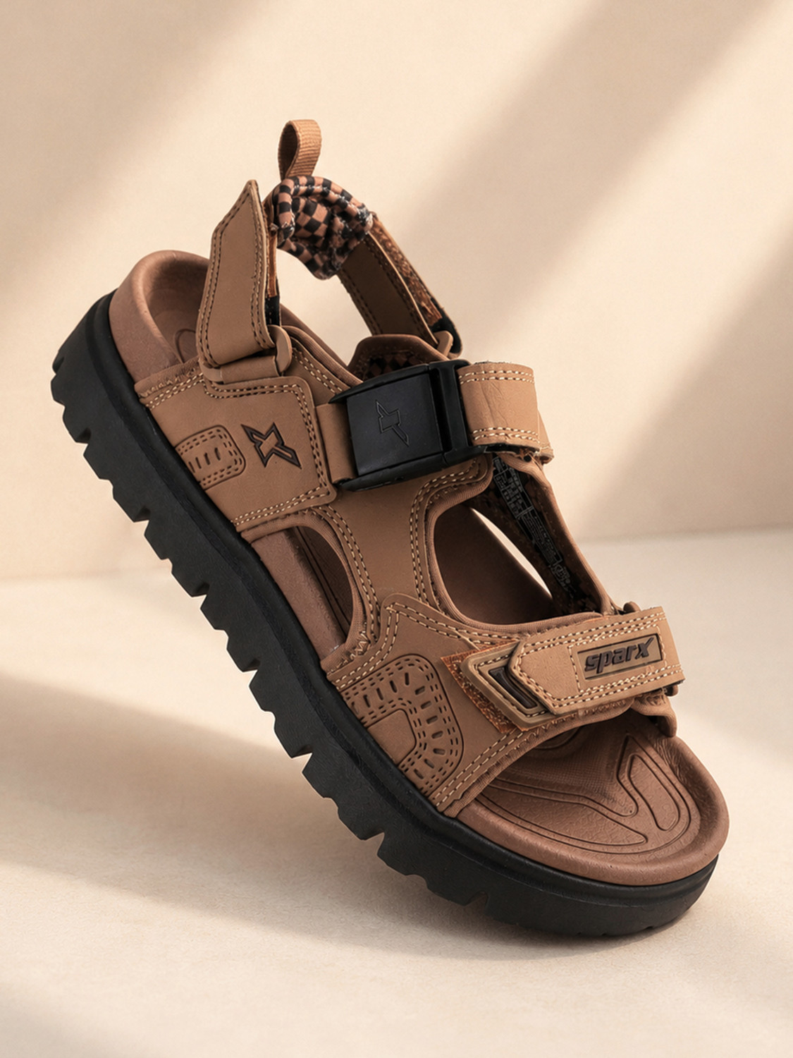 Sparx Men Casual Sandal Brown Size 10 - Image 1
