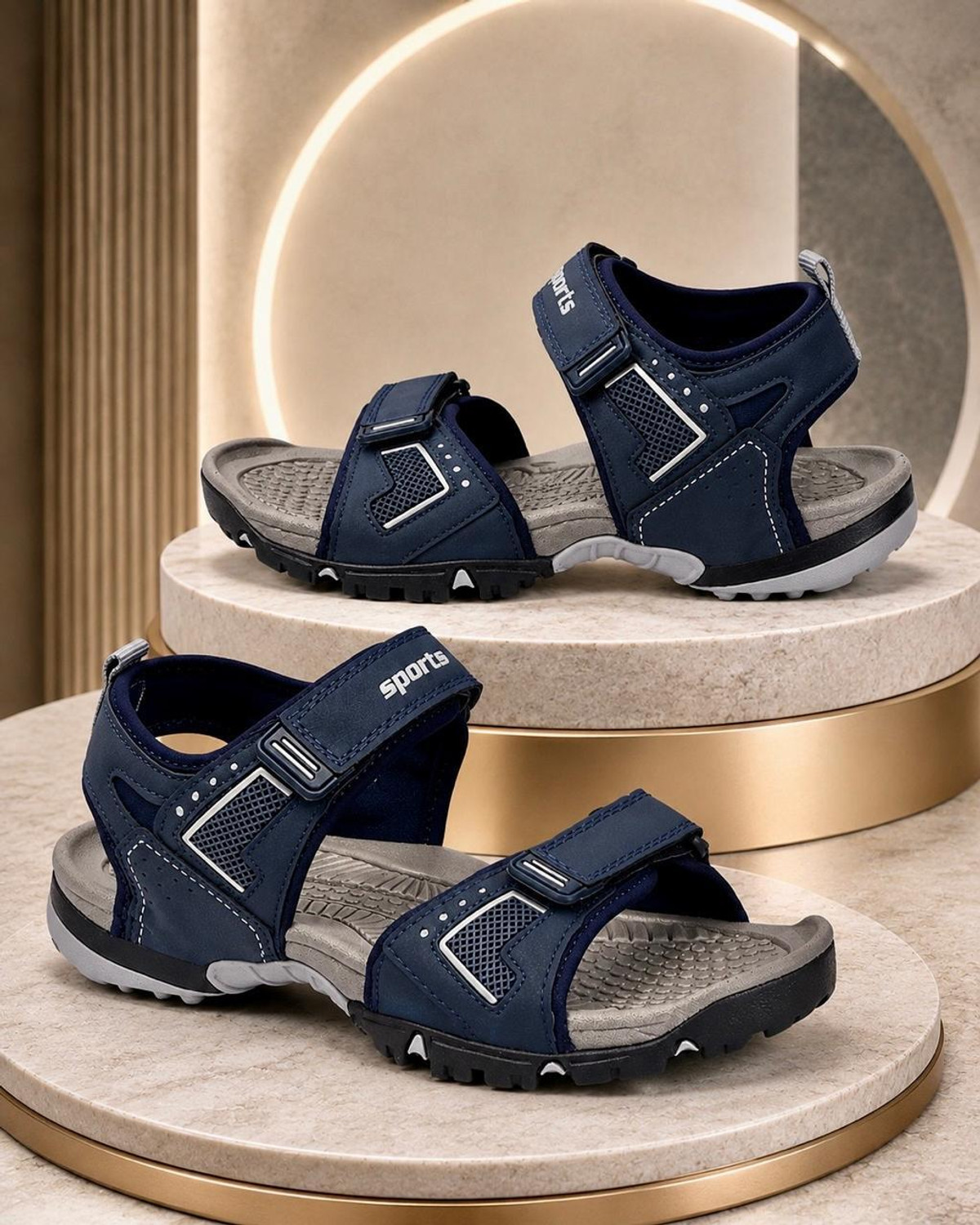 DUCKINS Men Sports Sandal Navy 9 - Image 1