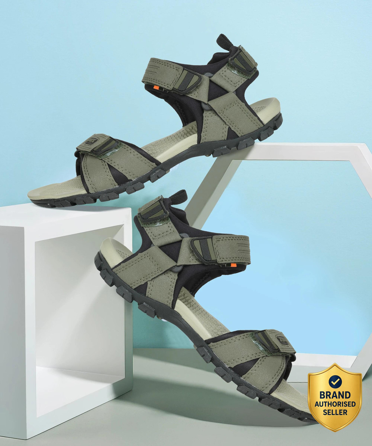 Sparx Men SS 481 Sports Sandal Olive 8 - Image 1