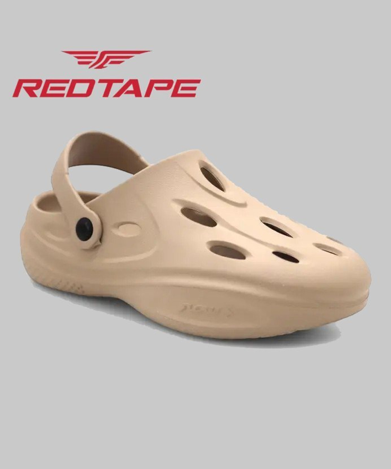 RED TAPE Men Clogs Sandal (Beige , 6) - Image 1