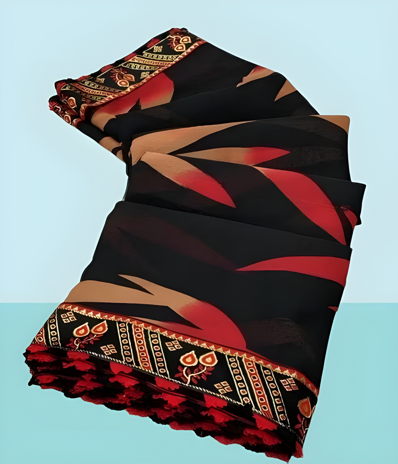 charmie designer Printed, Woven Bandhani Georgette Saree (Multicolor) - Image 1