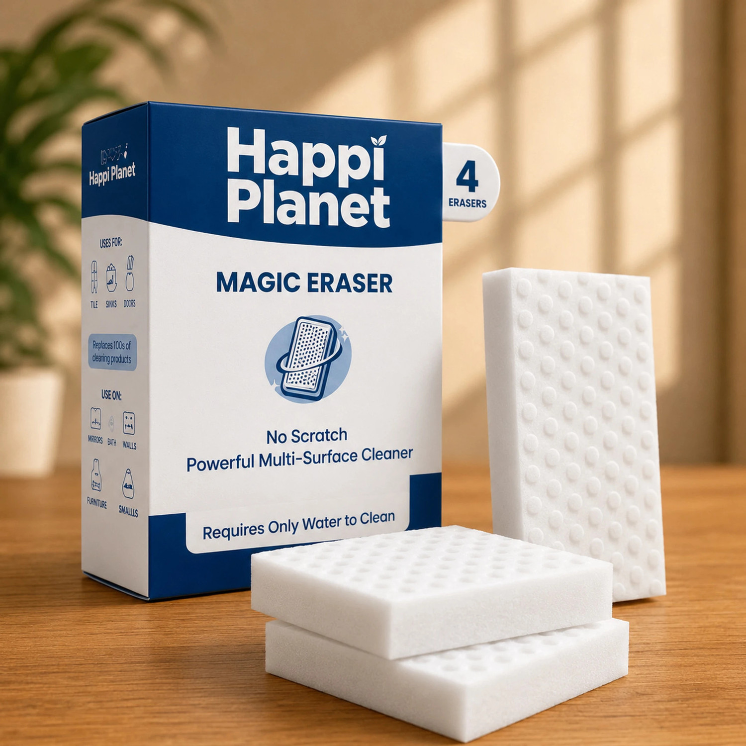 CartLog Happi Planet Magic Eraser Sponge (Pack of 4) - Image 1