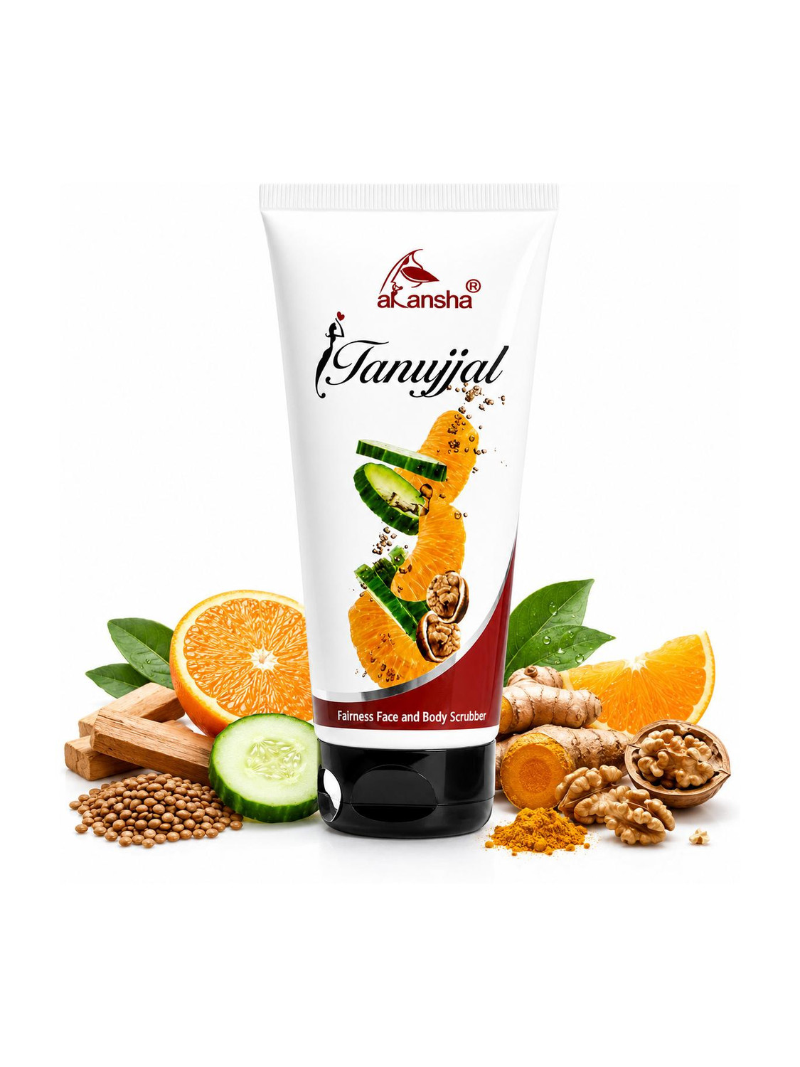 AKANSHA Tanujjal Scrub 200g - Image 1