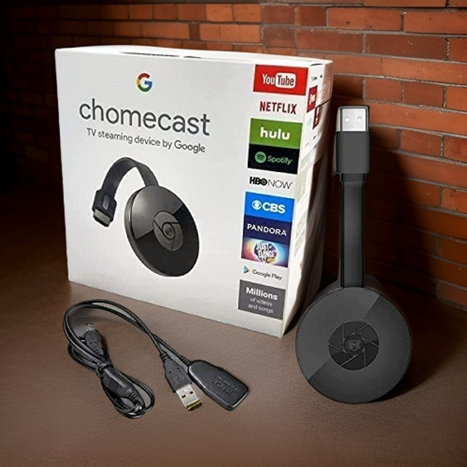 Clairbell J27_Chromecast Wireless Media Streaming: Chrome Cast HDMI Dongle Media Streaming Device (Black) - Image 1