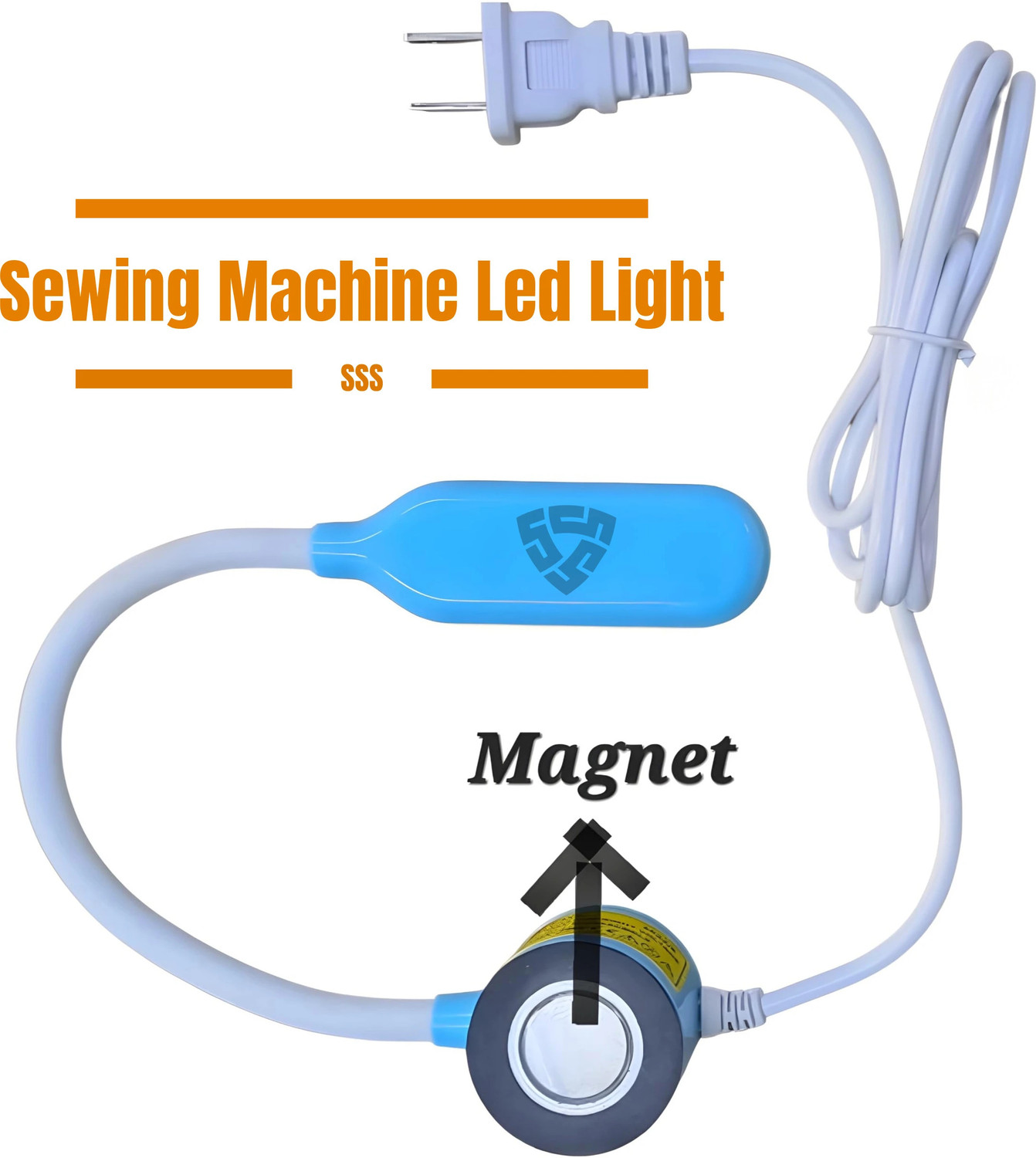 Sewtech à°¸à±à°¯à±à°à±à°à± Sewing Machine LEDLight and Equipment Light Adjustable and Magnetic (4 cm, Blue) à°à±à°à±à°à± మిషనౠసామానౠ- Image 1