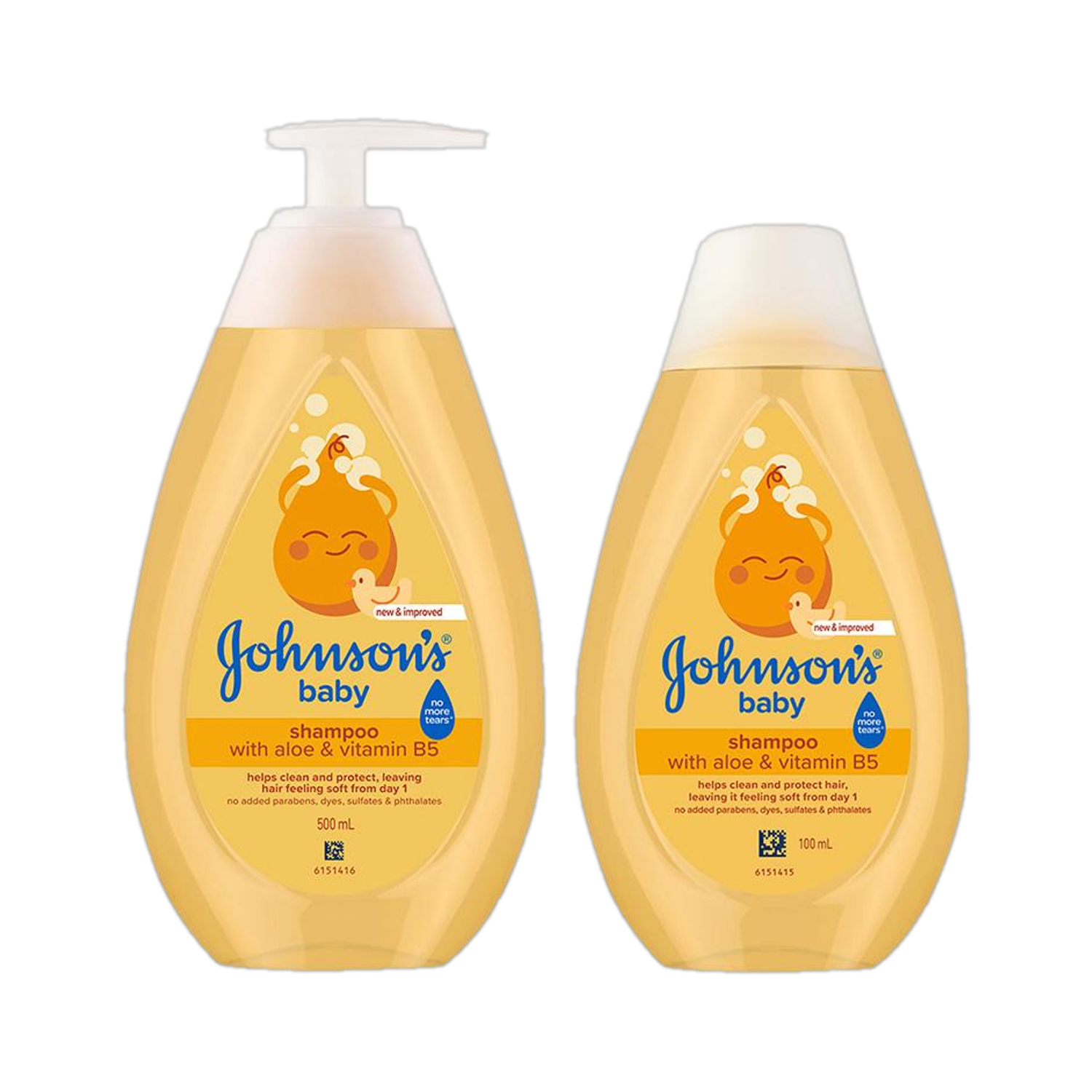 JOHNSON'S BABY No More Tears Shampoo 500ml+200ml Combo - Image 1