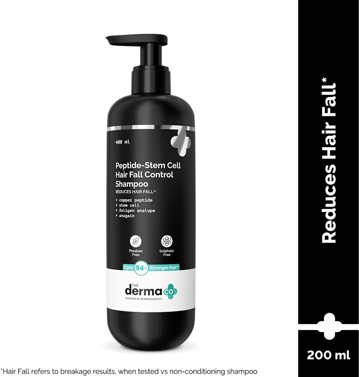 The Derma Co Peptide-Stem Cell Hair Fall Control Shampoo (400 ml) - Image 1